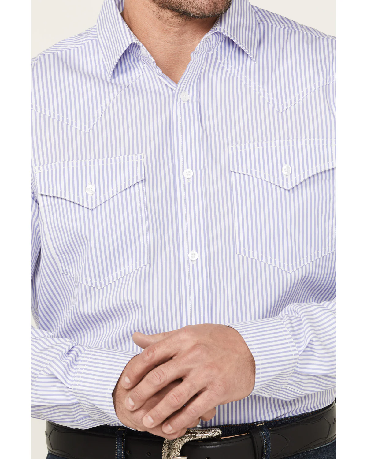 Cody James Black 1978™ Men's Condor Striped Print Long Sleeve Button-Down Western Shirt - Image 3