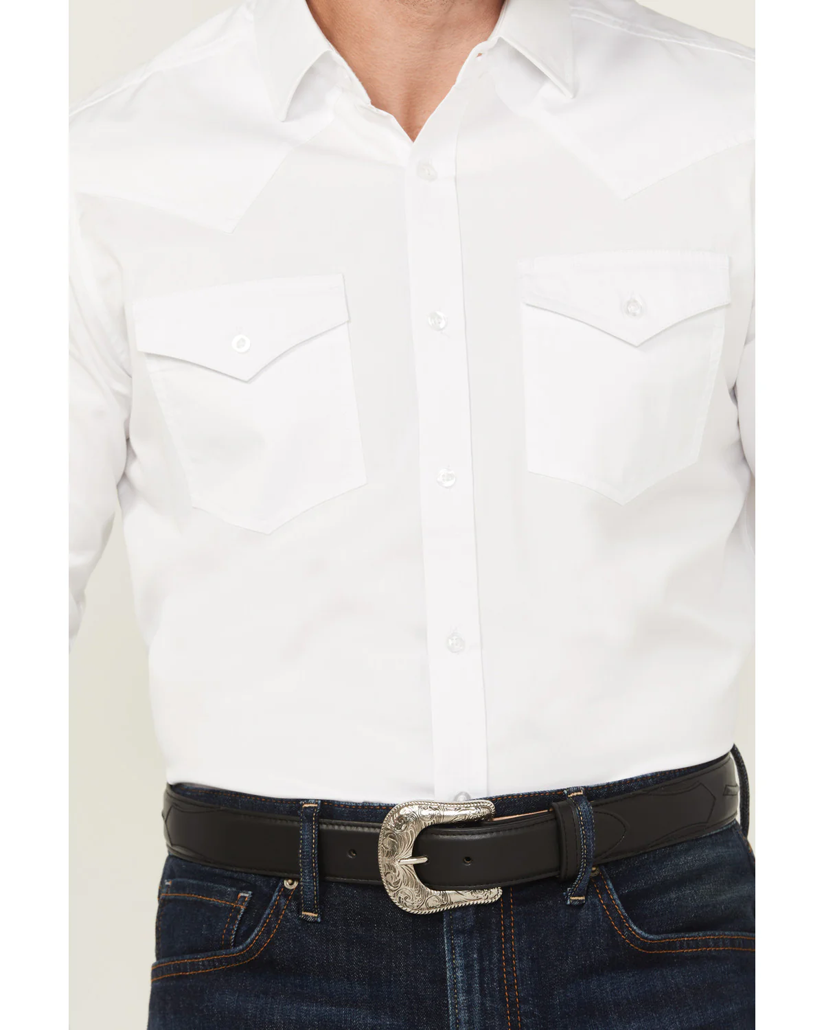 Cody James Black 1978™ Men's Lawman Solid Long Sleeve Button-Down Western Shirt - Image 3