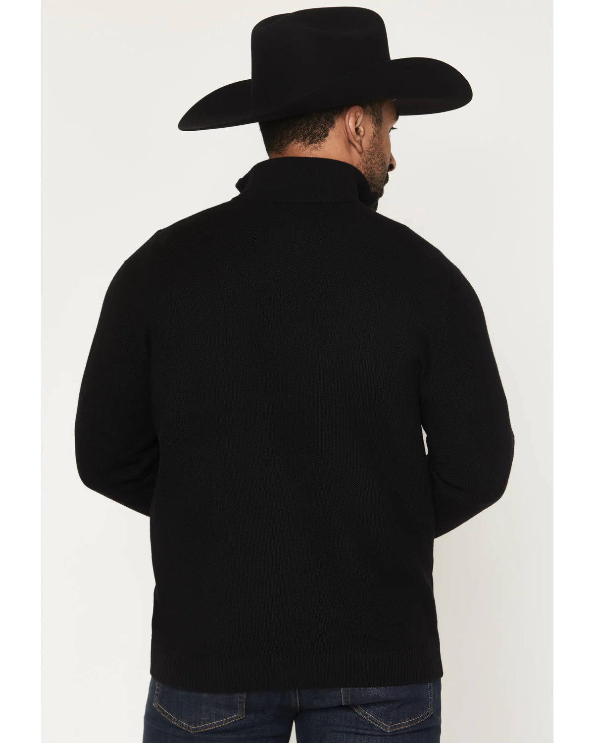 Cody James Black 1978™ Men's Parker Solid 1/4 Zip Pullover Sweater - Image 4