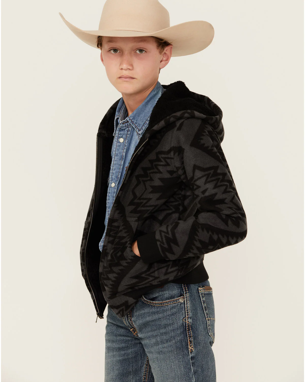 Cody James Boys' Basin Southwestern Print Hooded Jacket - Image 2