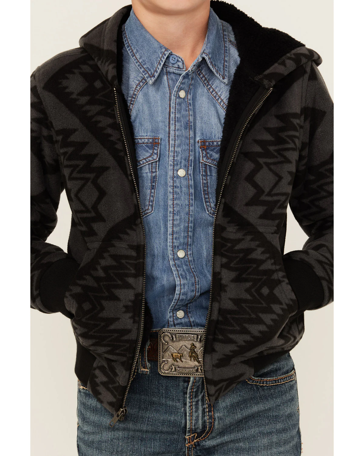 Cody James Boys' Basin Southwestern Print Hooded Jacket - Image 3