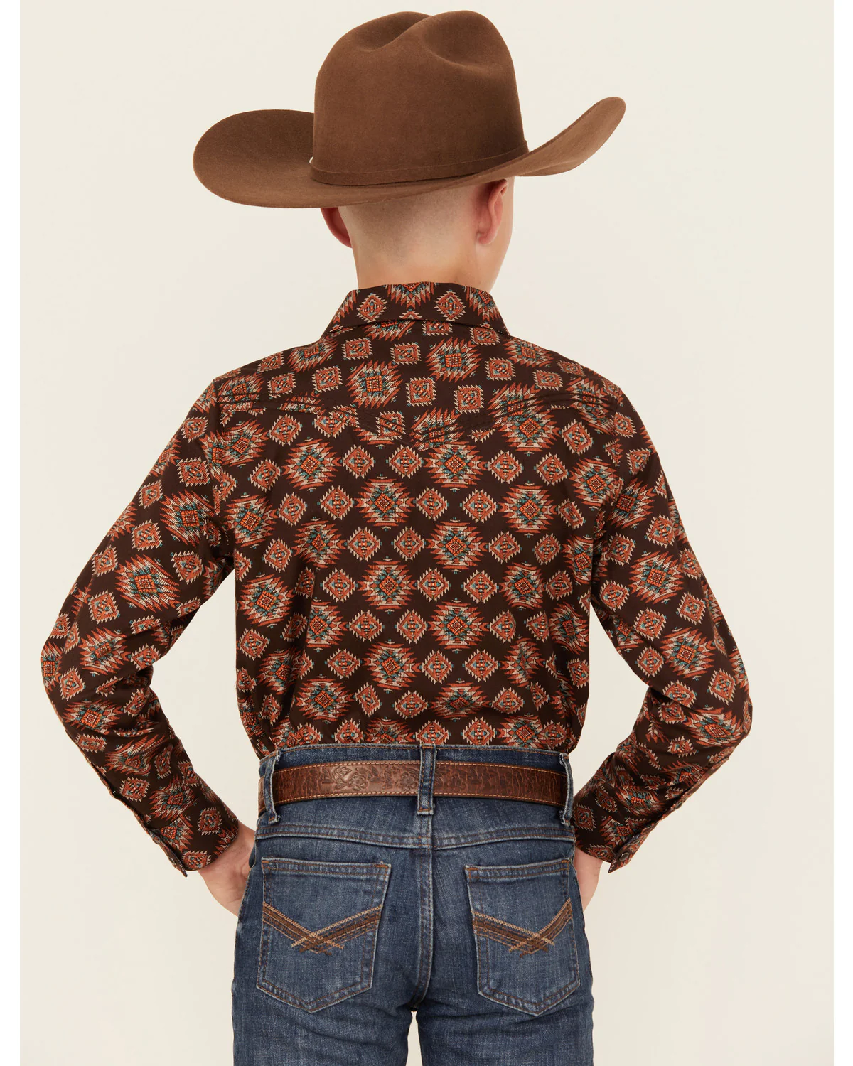 Cody James Boys' Bite The Bullet Southwestern Print Snap Western Shirt - Image 4