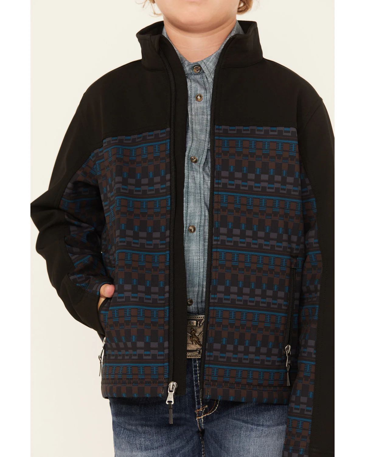 Cody James Boys' Color Block Pattern Softshell Jacket - Image 3