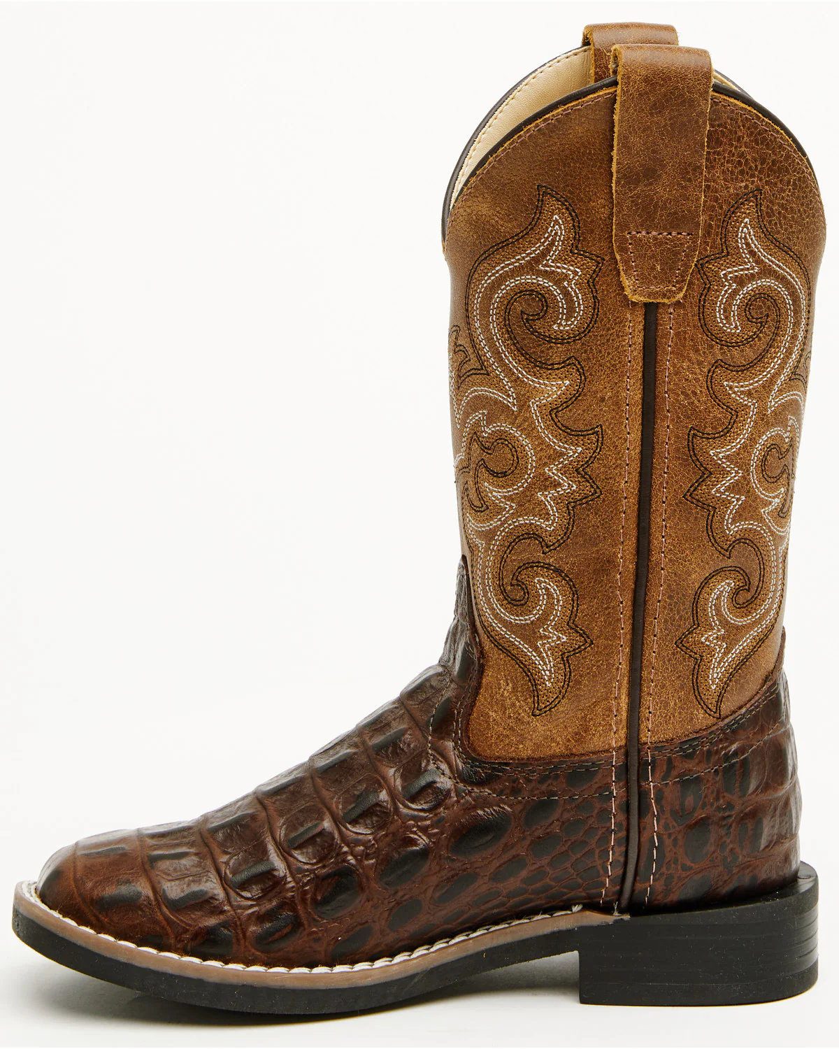Cody James Boys' Dale Crocodile Print Western Boots - Broad Square Toe - Image 3