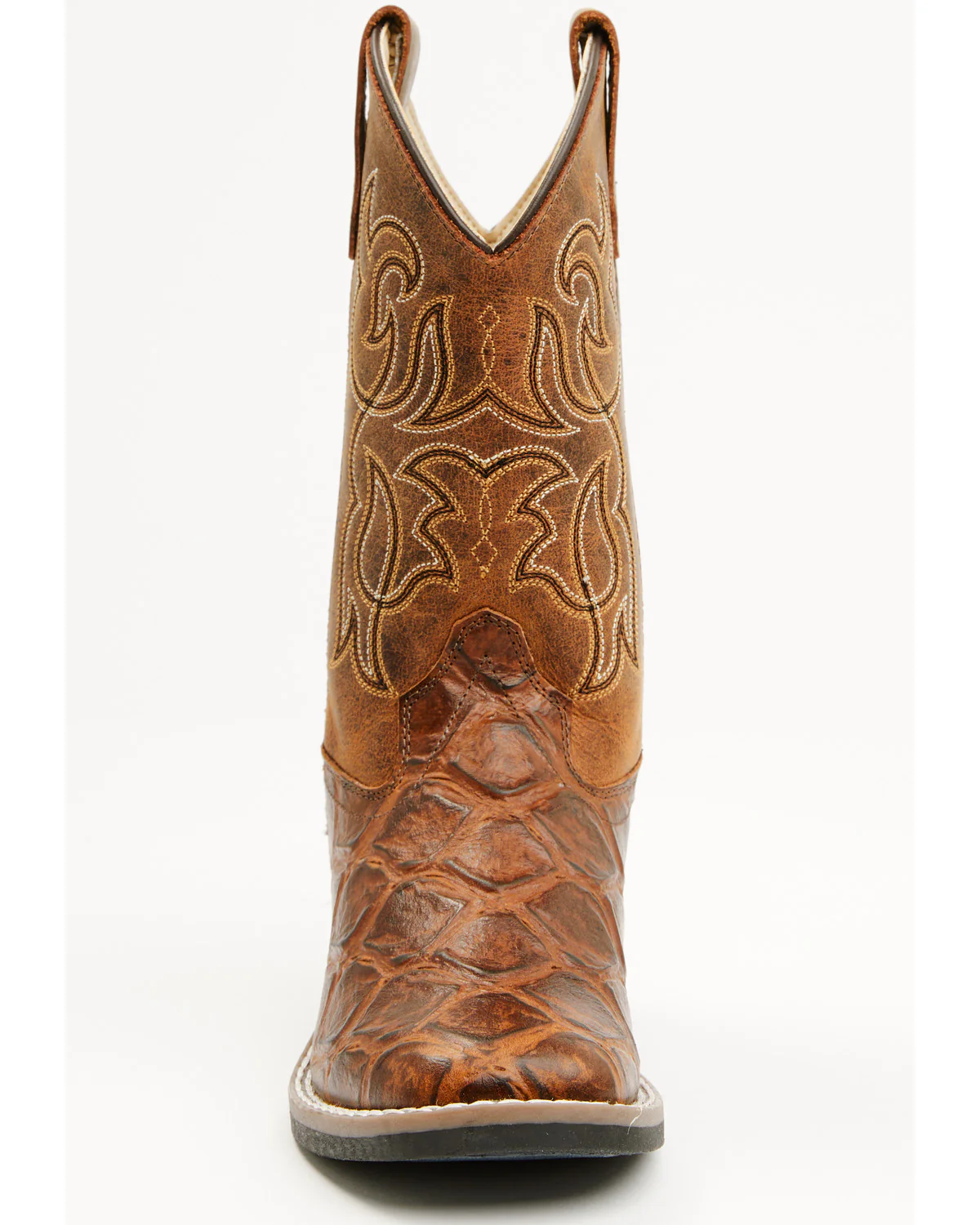 Cody James Boys' Duke Pirarucu Print Western Boots - Broad Square Toe - Image 4