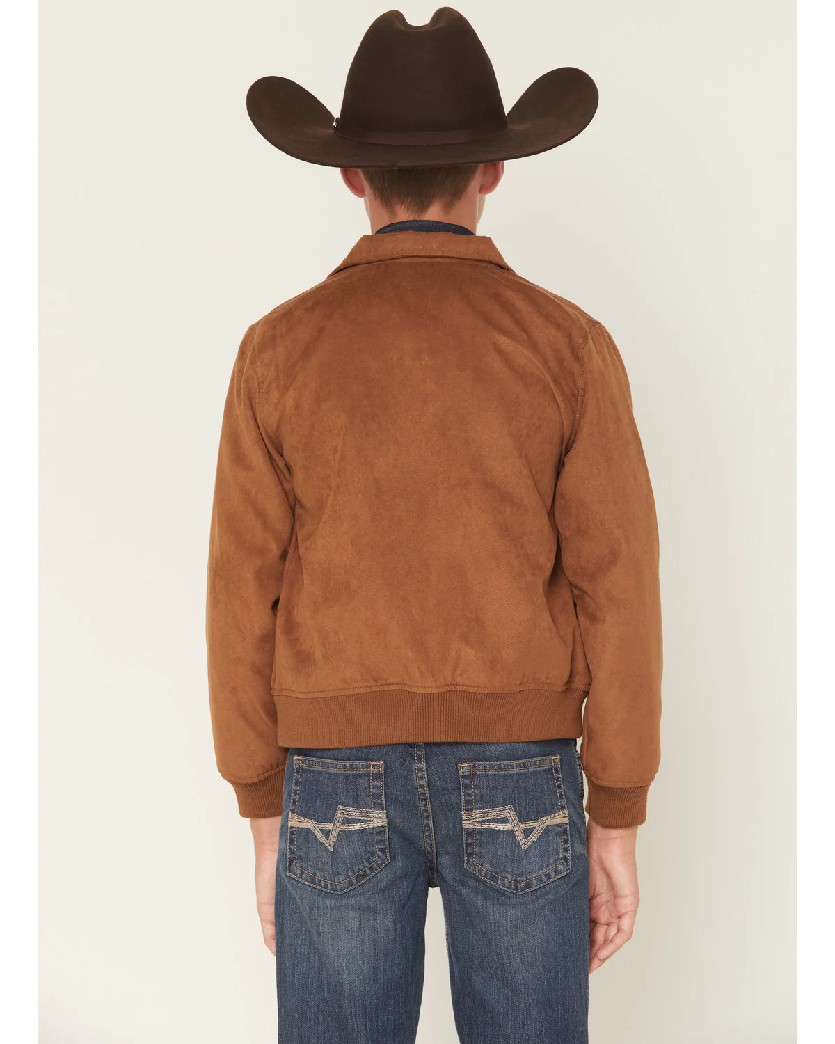Cody James Boys' Harrington Faux Suede Bomber Jacket - Image 4
