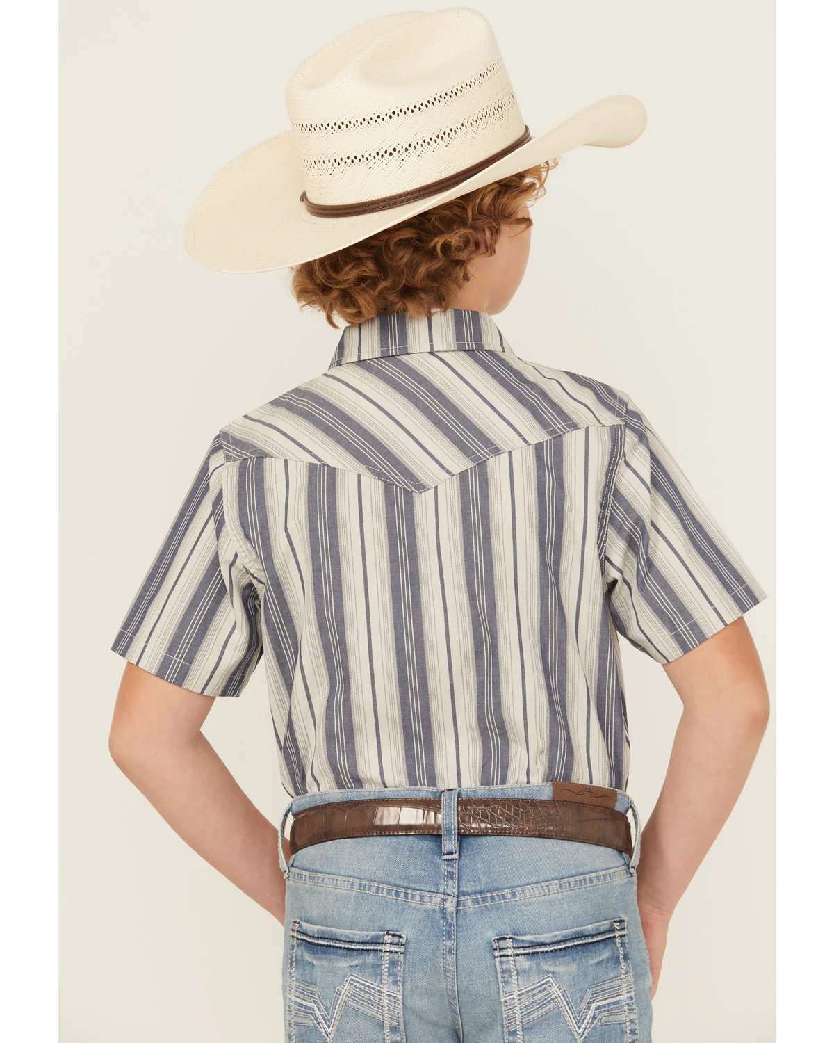 Cody James Boys' Roman Striped Short Sleeve Snap Western Shirt - Image 4