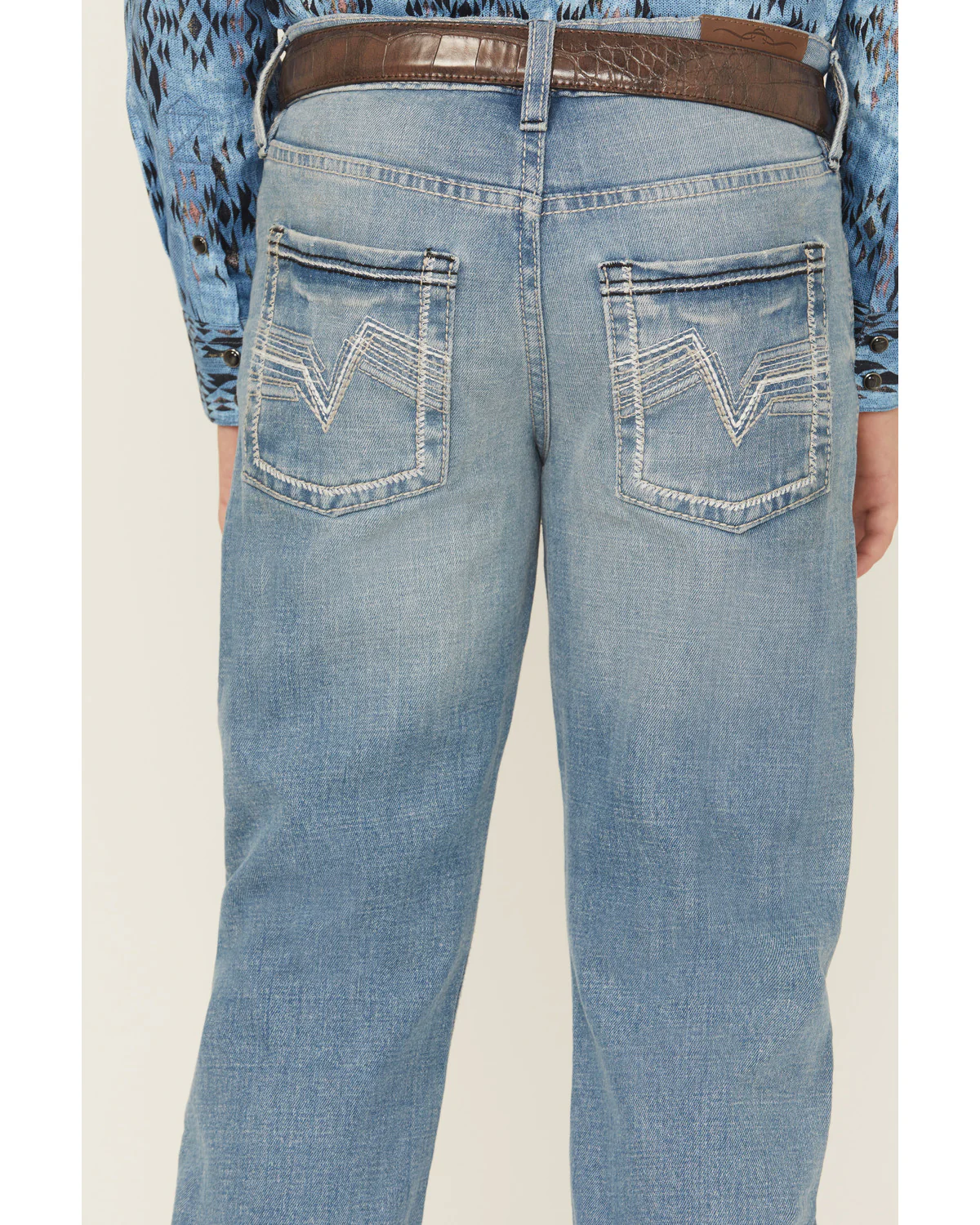 Cody James Boys' Stampede Light Wash Slim Bootcut Comfort Stretch Denim Jeans - Tall - Image 4