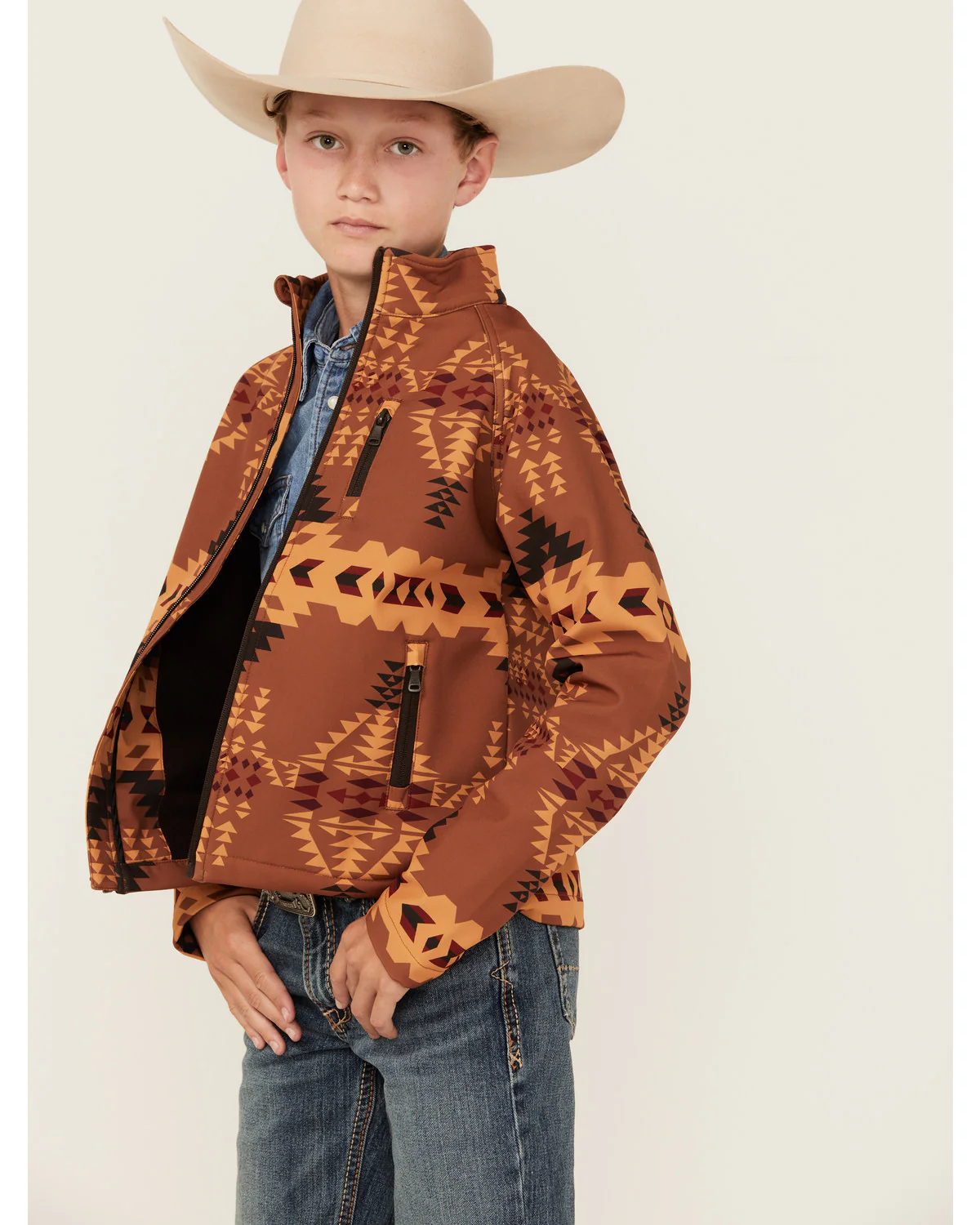 Cody James Boys' Stampede Southwestern Print Softshell Jacket - Image 2