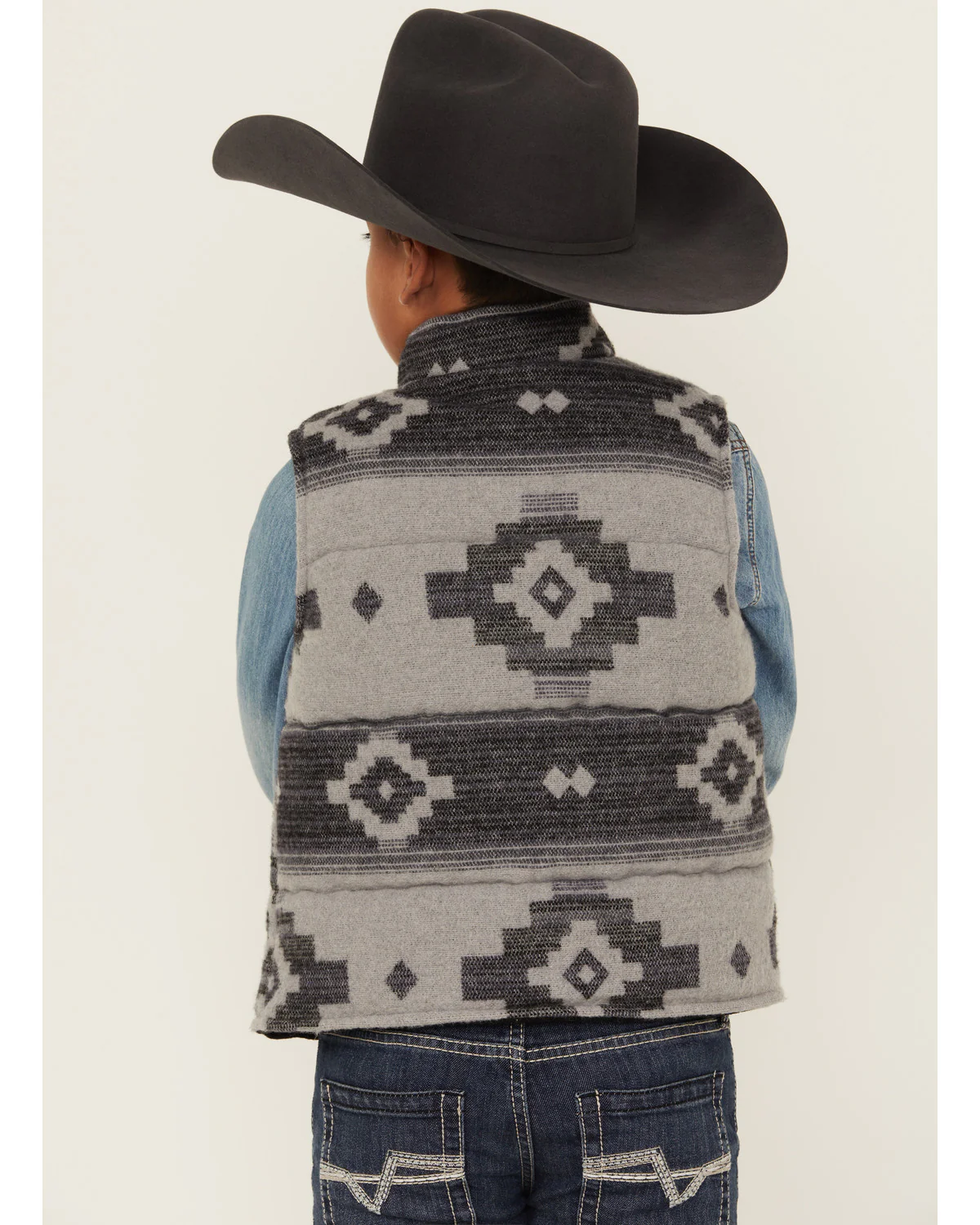 Cody James Boys' Sunset Reversible Jacquard Puffer Vest - Image 4