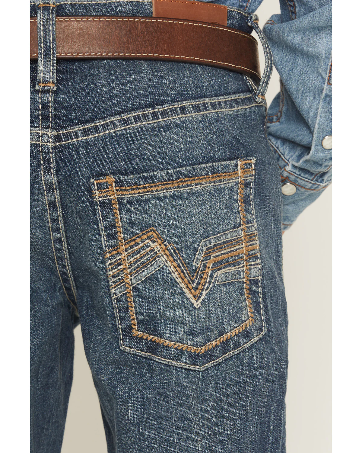 Cody James Boys' Texas Dark Wash Relaxed Bootcut Stretch Denim Jeans - Image 4