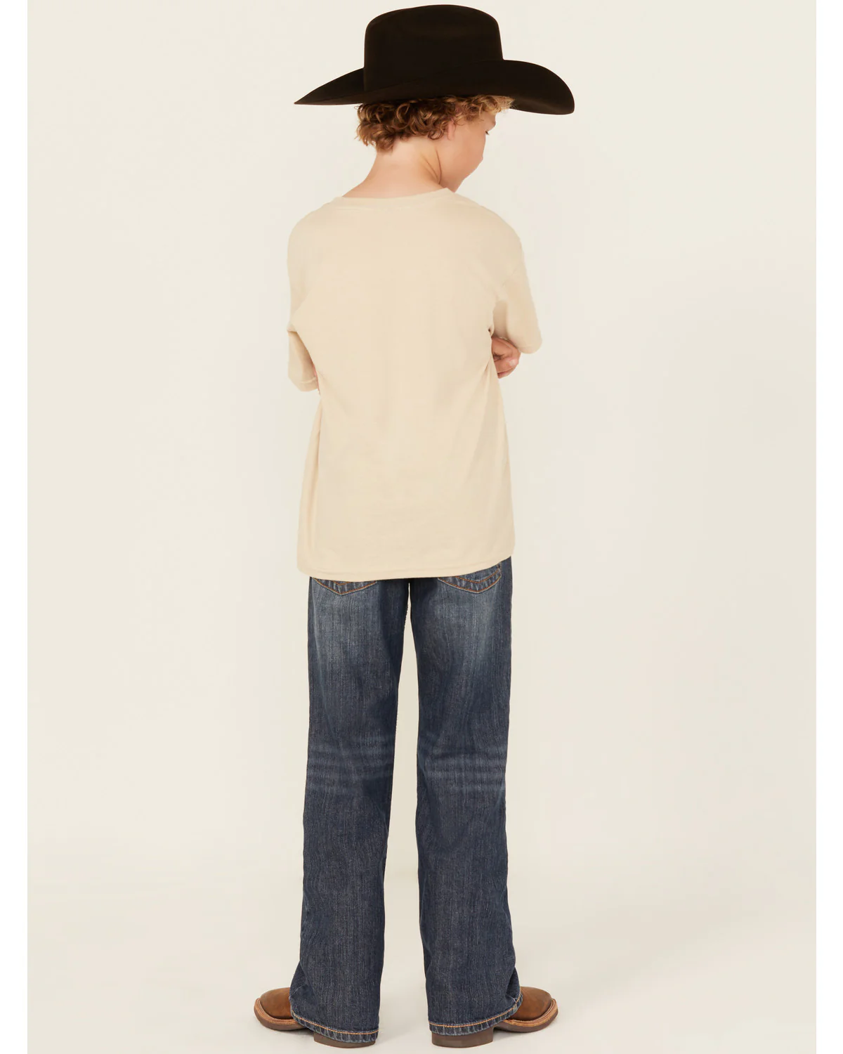 Cody James Boys' Wolfstooth Medium Wash Relaxed Bootcut Stretch Denim Jeans - Image 3