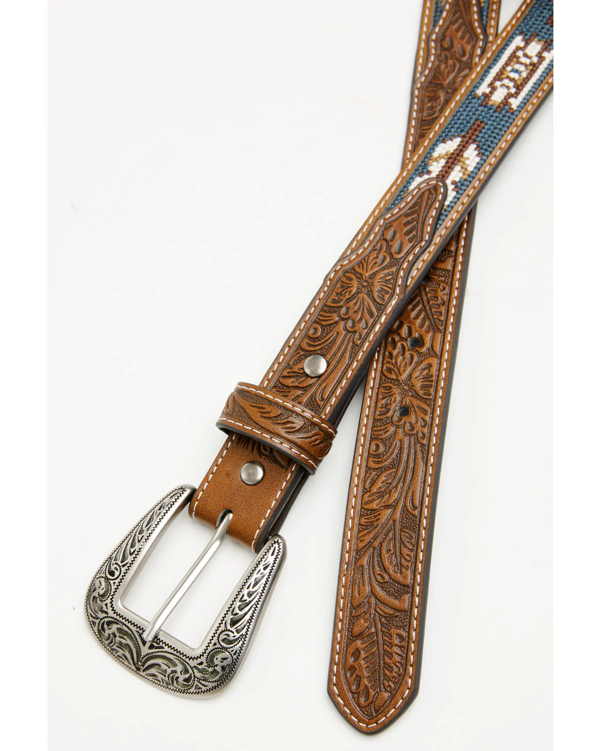 Cody James Boys' Zane Southwestern Embroidered Inlay Belt - Image 2