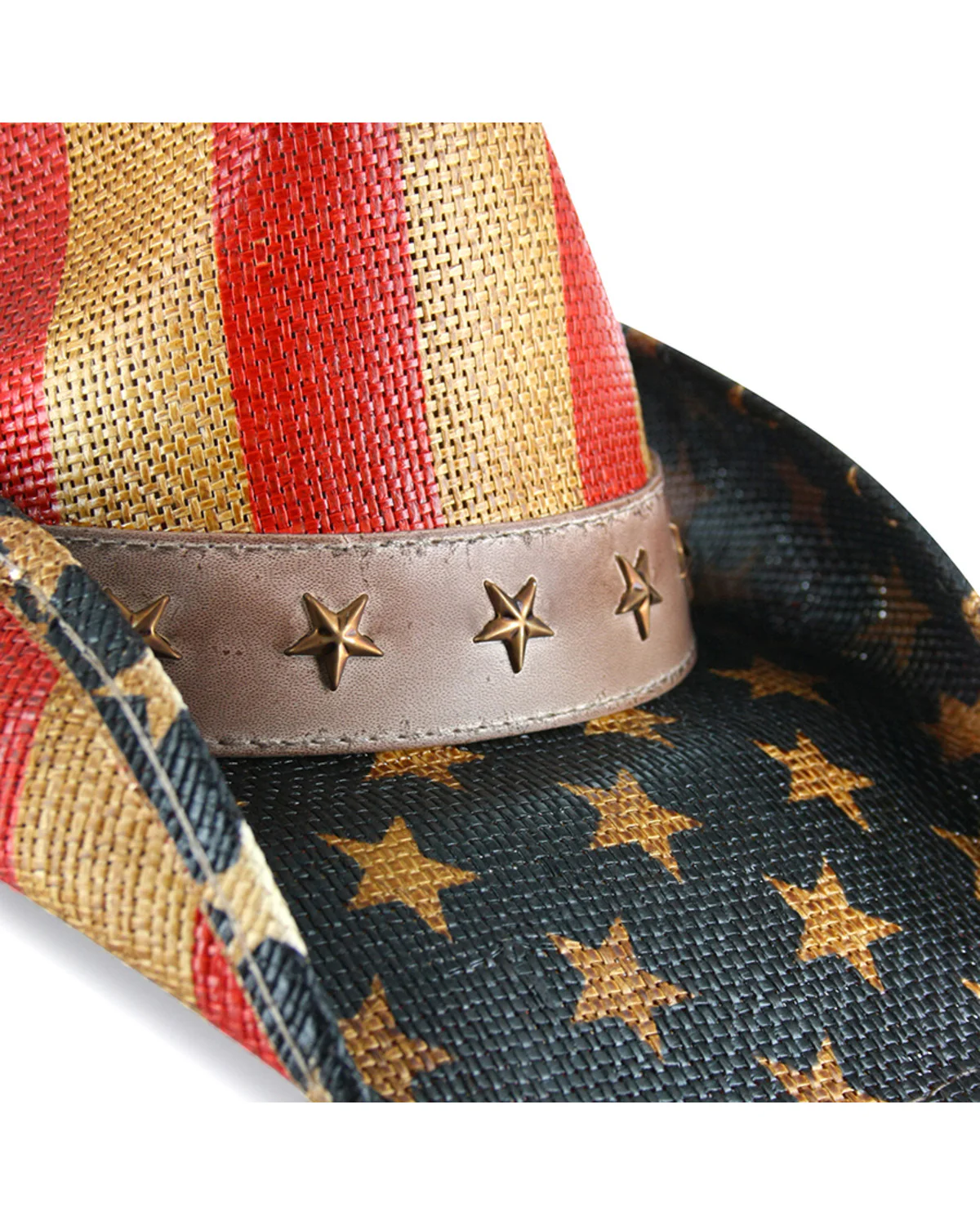 Cody James Justice American Flag Drifter Straw Cowboy Hat - Image 2