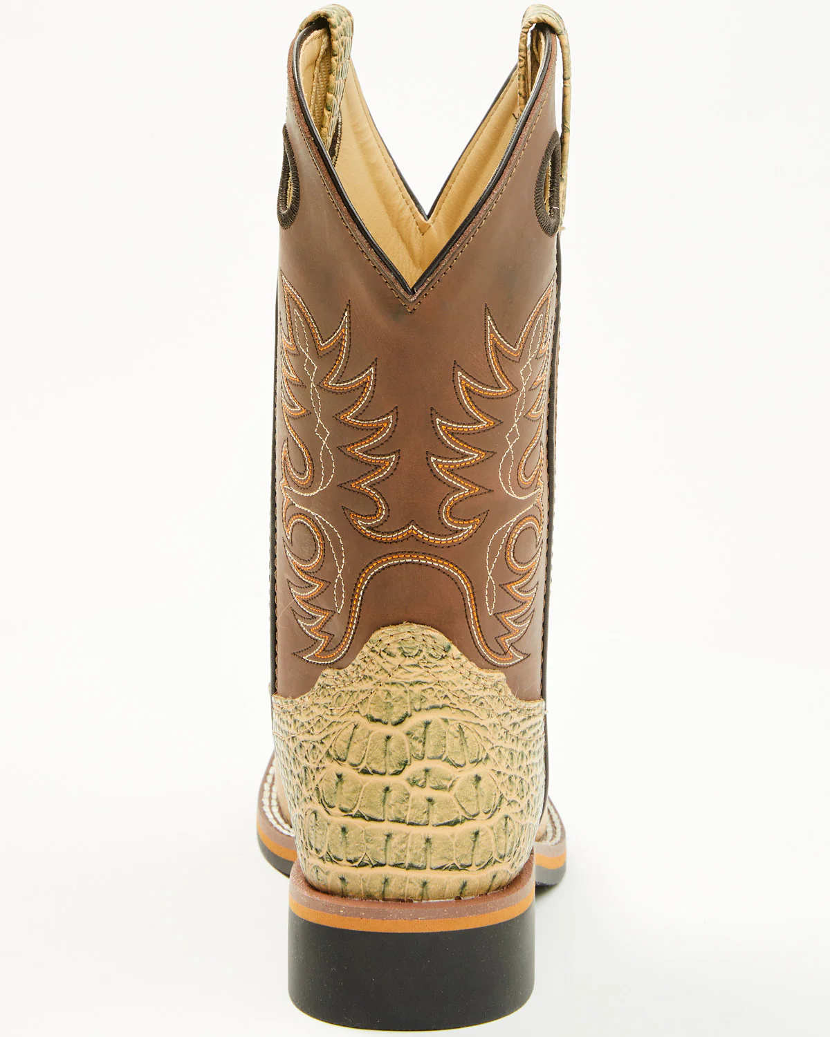 Cody James Little Boys' Gator Print Western Boots - Broad Square Toe - Image 5