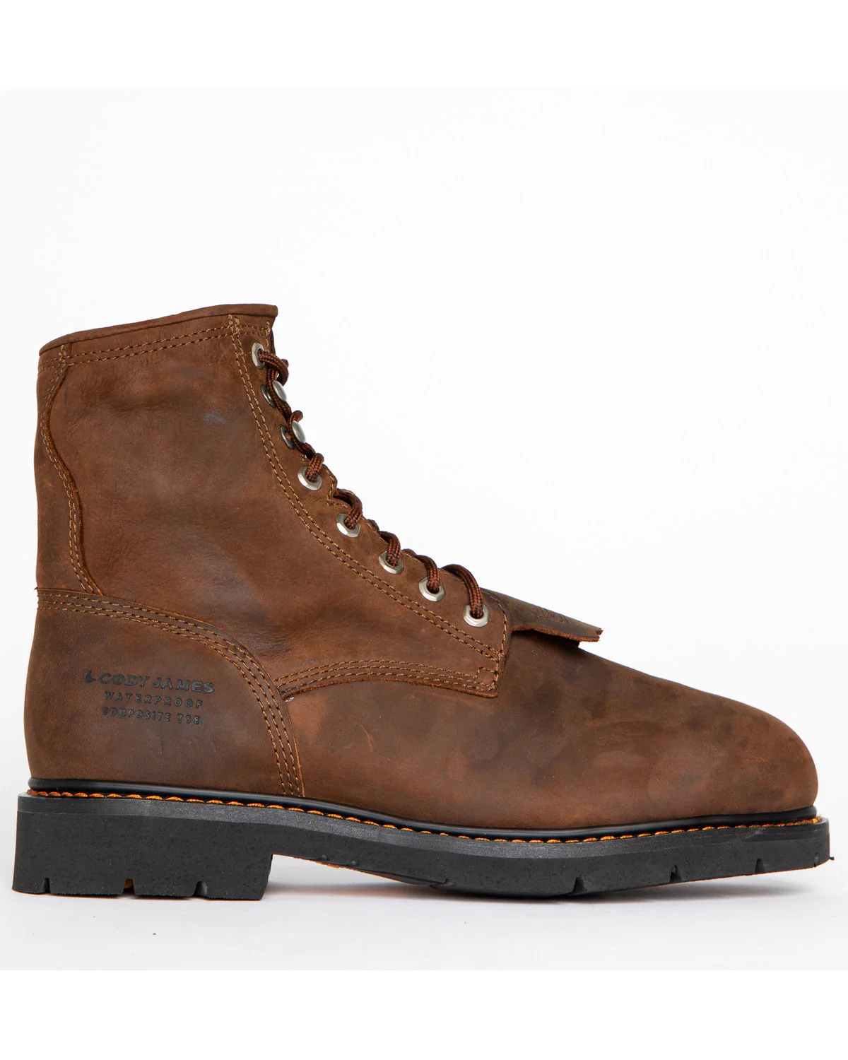 Cody James Men's 8" Mustang Lace-Up Kiltie Waterproof Work Boots - Composite Toe - Image 2