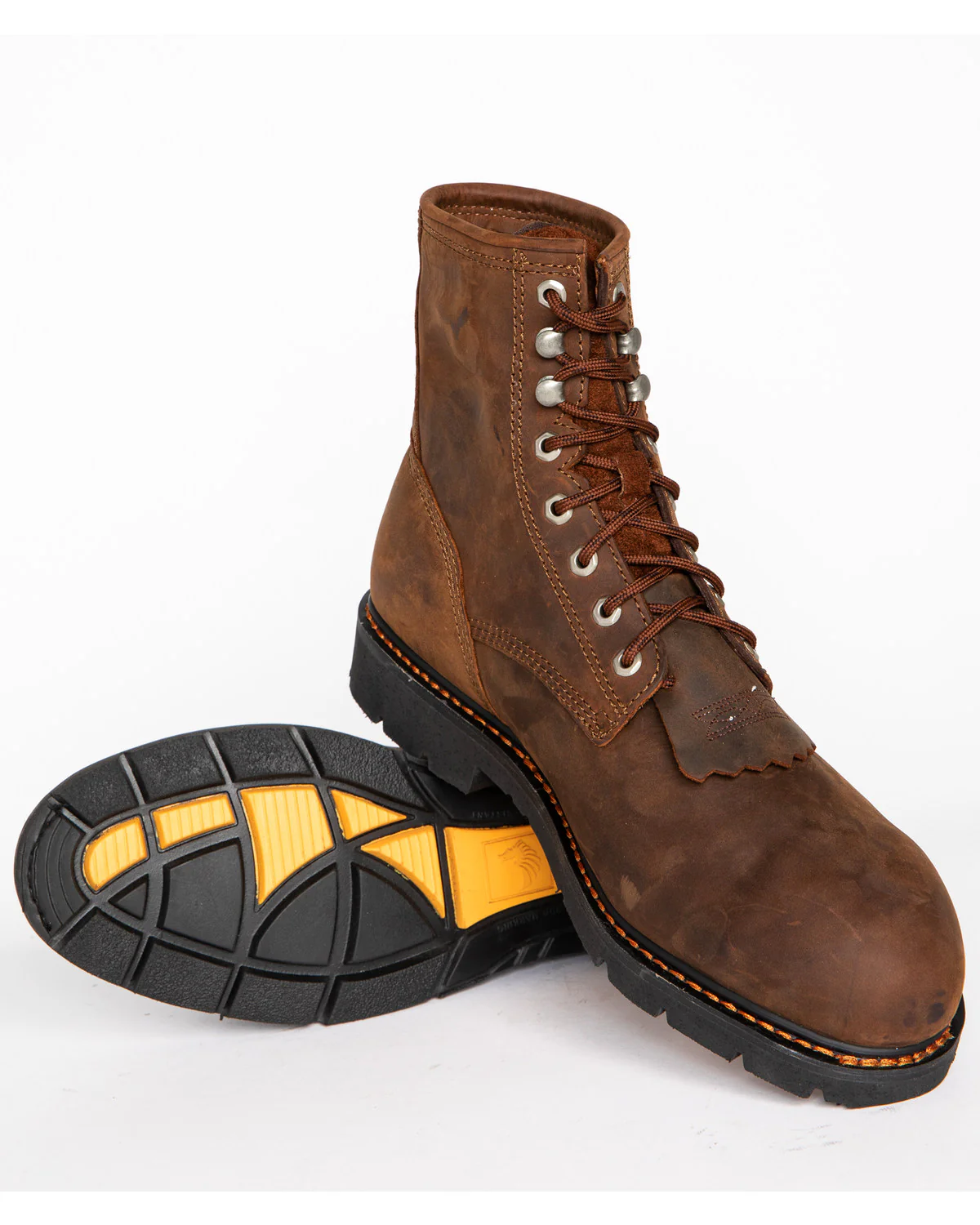 Cody James Men's 8" Mustang Lace-Up Kiltie Waterproof Work Boots - Composite Toe - Image 5