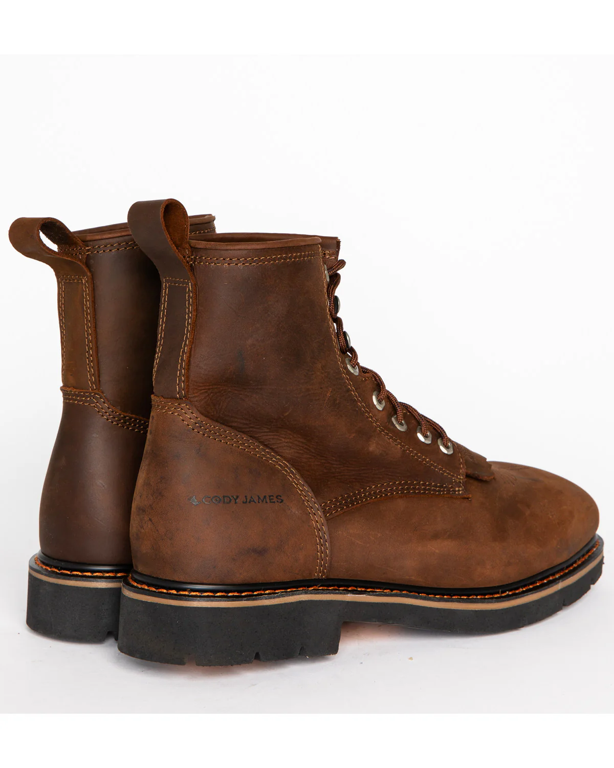 Cody James Men's 8" Mustang Lace-Up Kiltie Work Boots - Composite Toe - Image 7
