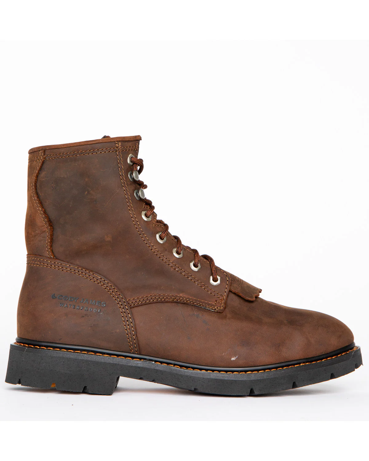 Cody James Men's 8" Mustang Waterproof Lace-Up Kiltie Work Boots - Soft Toe - Image 2