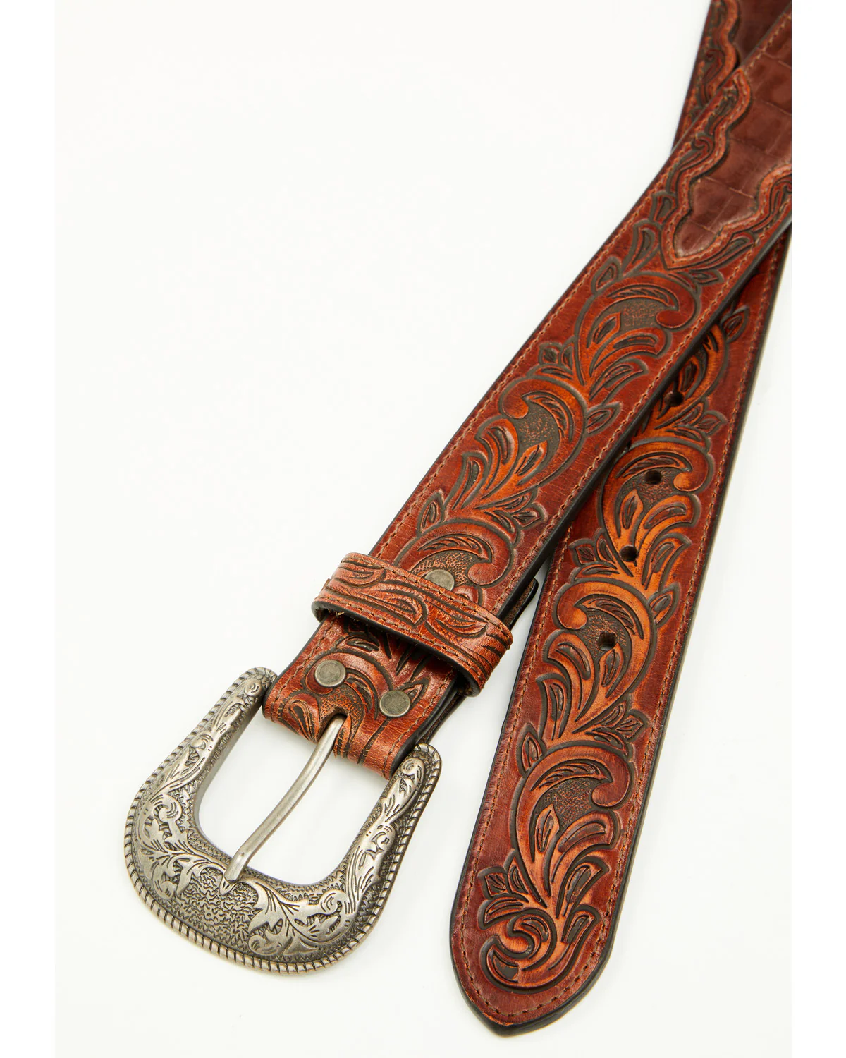 Cody James Men's Alligator Print Leather Belt - Image 2