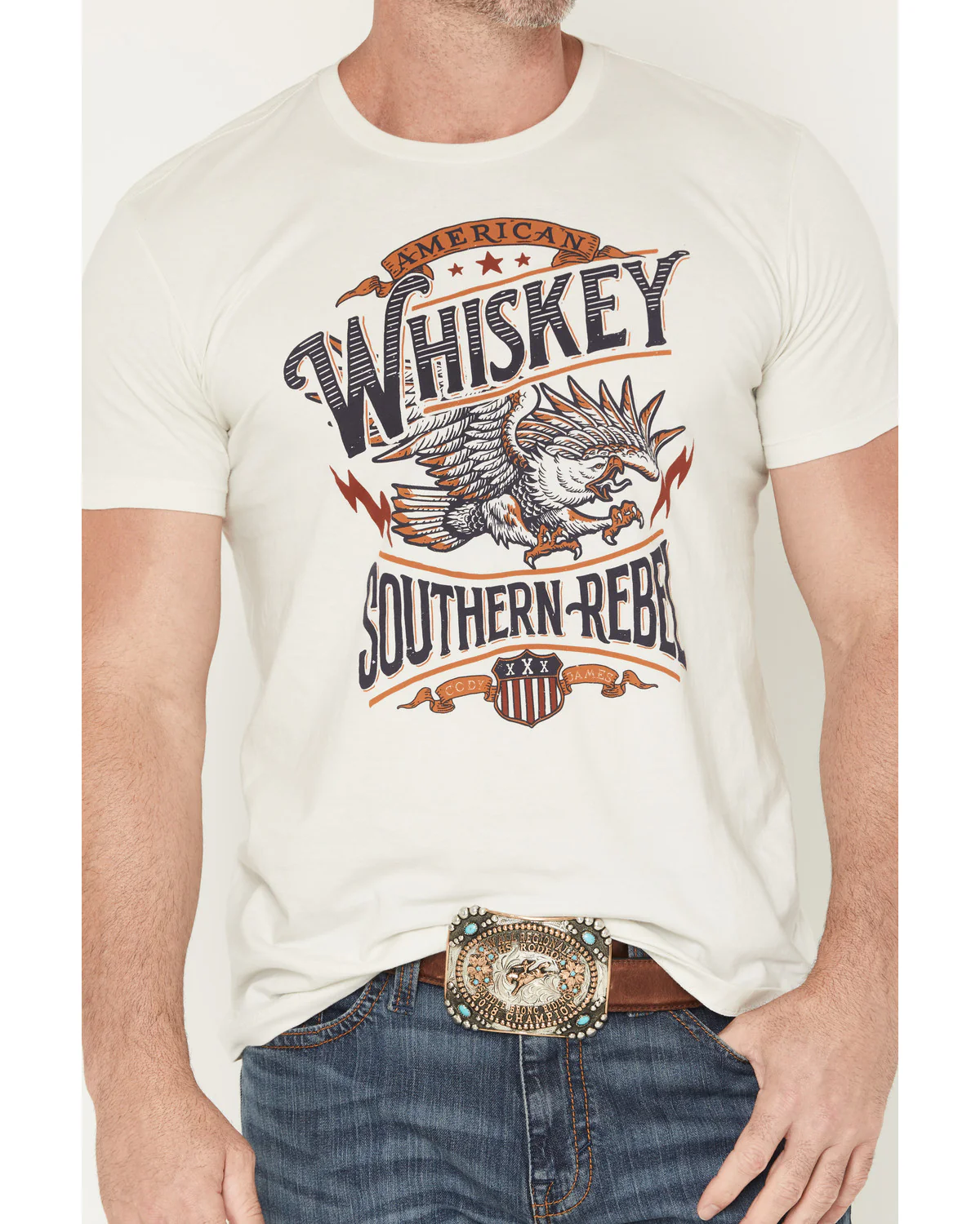 Cody James Men's American Whiskey Short Sleeve Graphic T-Shirt - Image 3