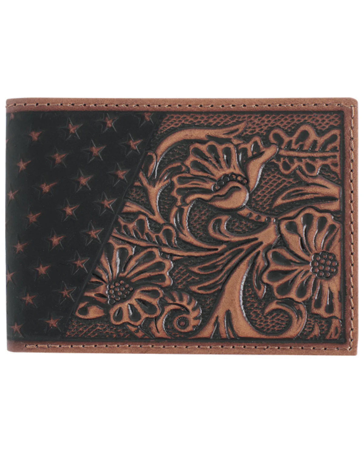 Cody James Men's Americana Tooled Leather Bifold Wallet