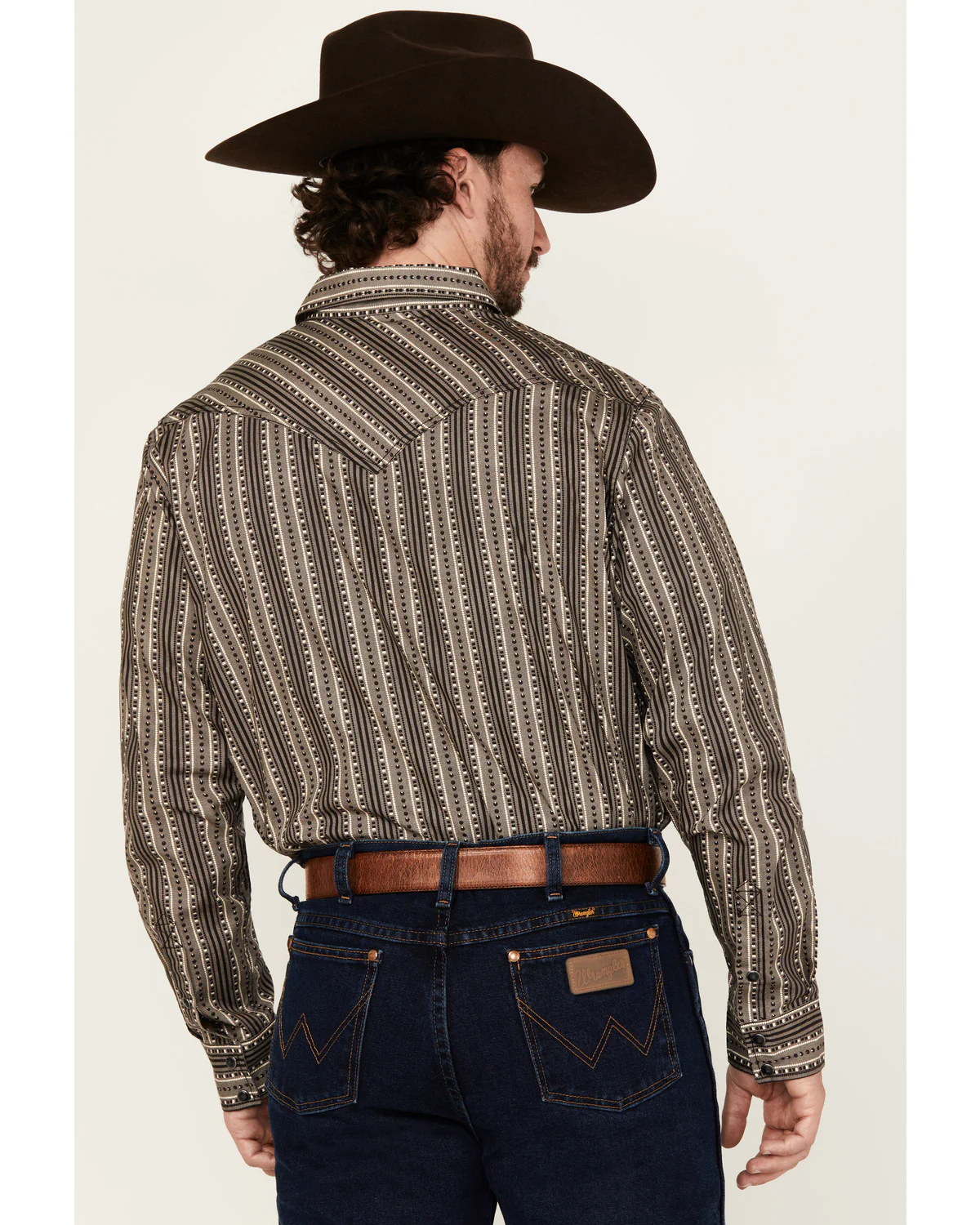 Cody James Men's Bartlett Geo Striped Long Sleeve Snap Western Shirt - Image 4