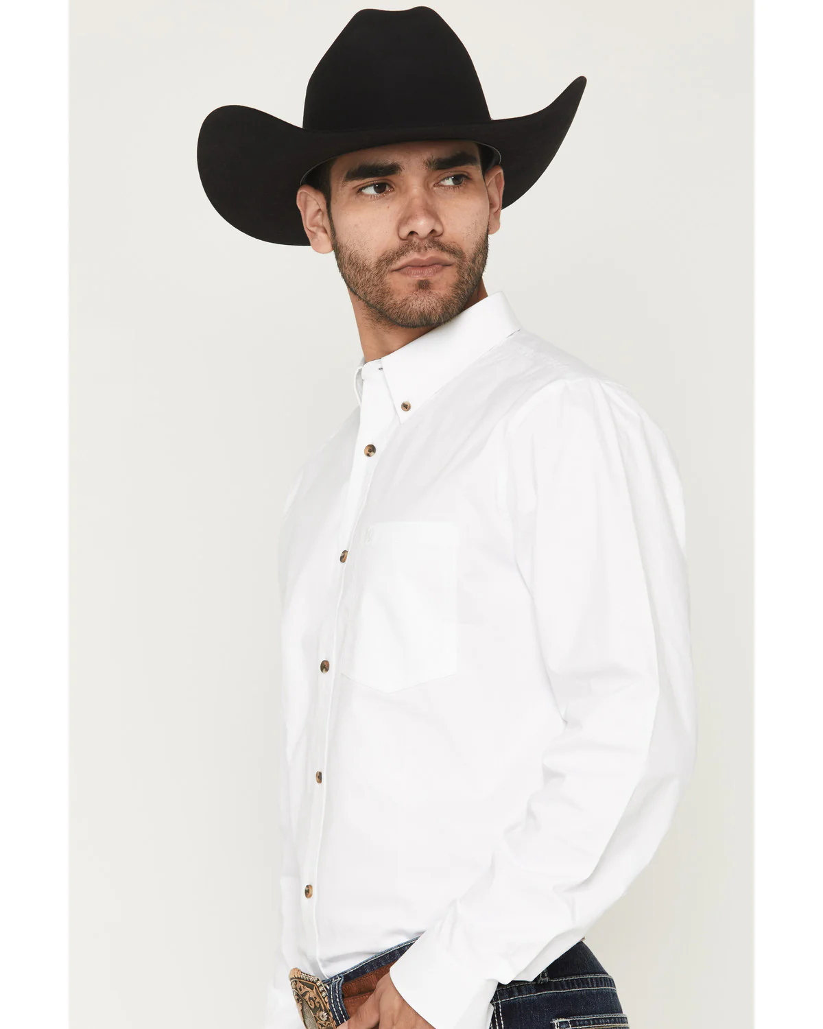 Cody James Men's Basic Solid Long Sleeve Button-Down Stretch Western Shirt - Image 2
