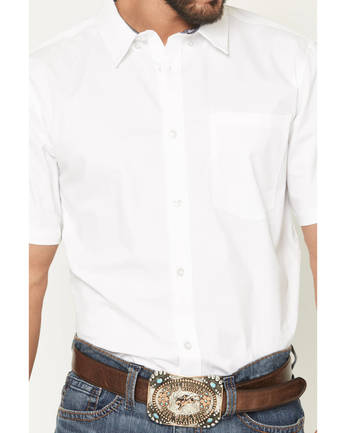 Cody James Men's Basic Twill Short Sleeve Button-Down Stretch Western Shirt - Image 3