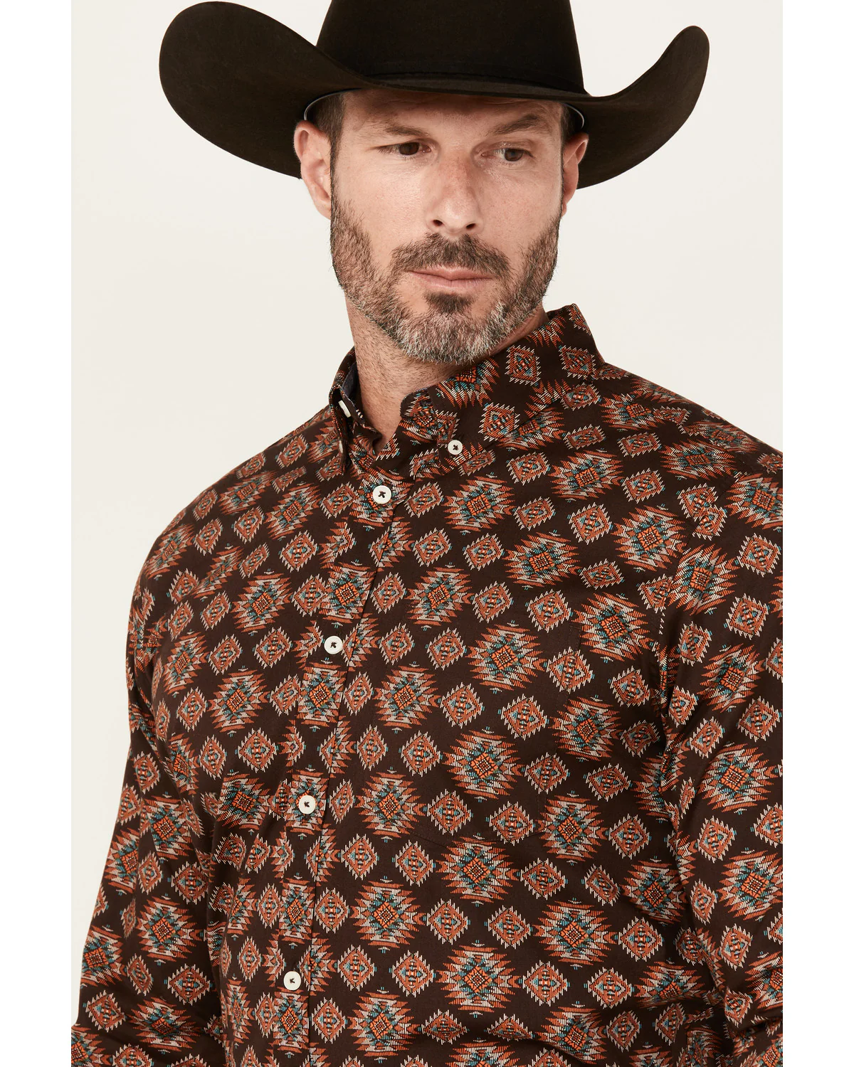 Cody James Men's Bite The Bullet Southwestern Print Long Sleeve Button-Down Stretch Western Shirt - Image 2