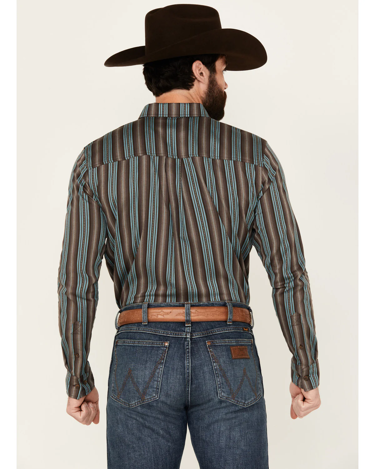 Cody James Men's Boa Dobby Striped Print Long Sleeve Button-Down Stretch Western Shirt - Image 4