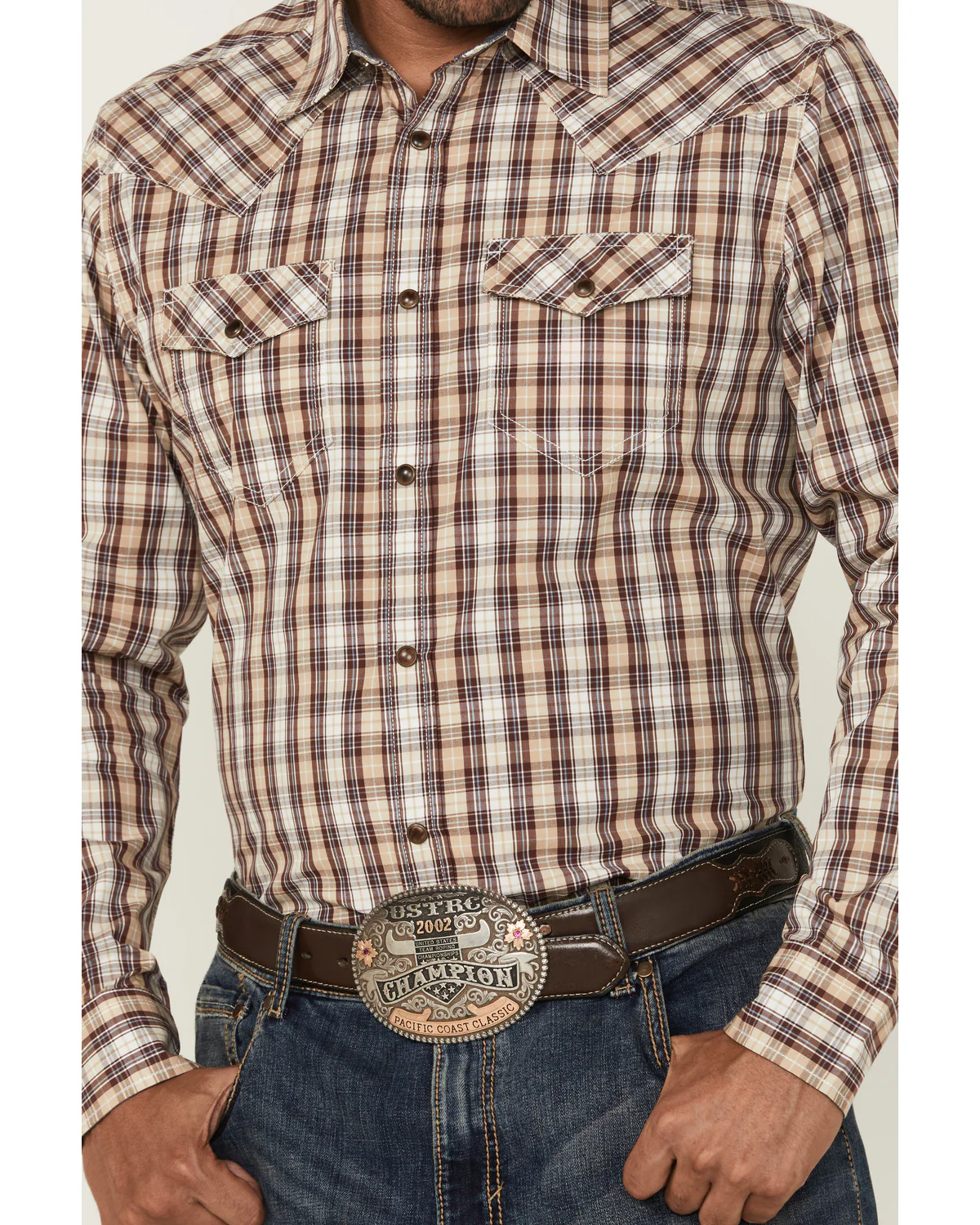 Cody James Men's Bradford Plaid Print Long Sleeve Snap Western Shirt - Image 3