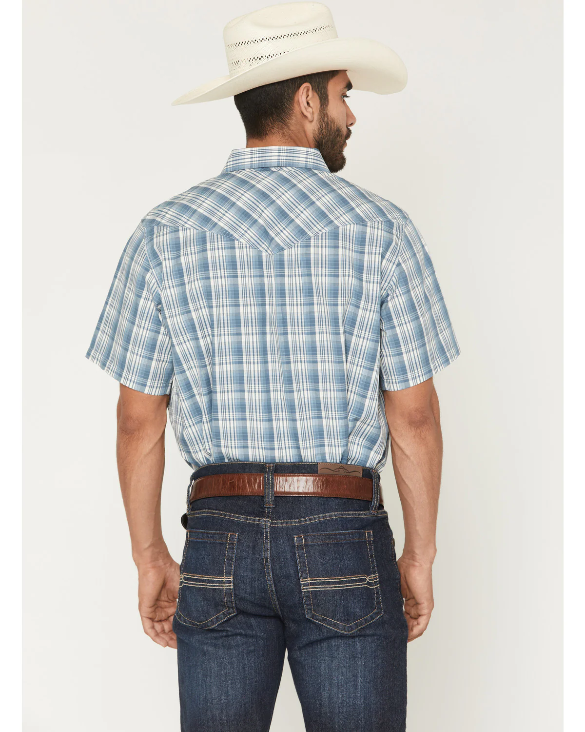 Cody James Men's Briggs Plaid Print Short Sleeve Snap Western Shirt - Image 4