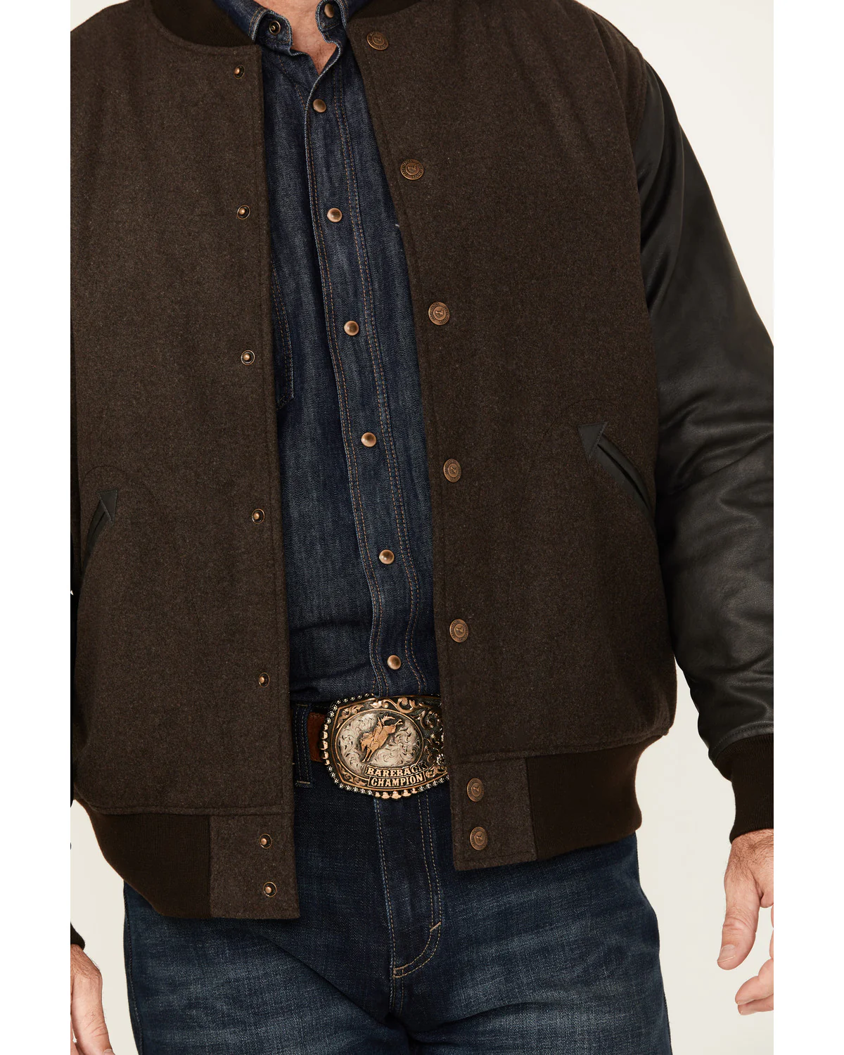 Cody James Men's Brighton Varsity Wool Jacket - Image 3