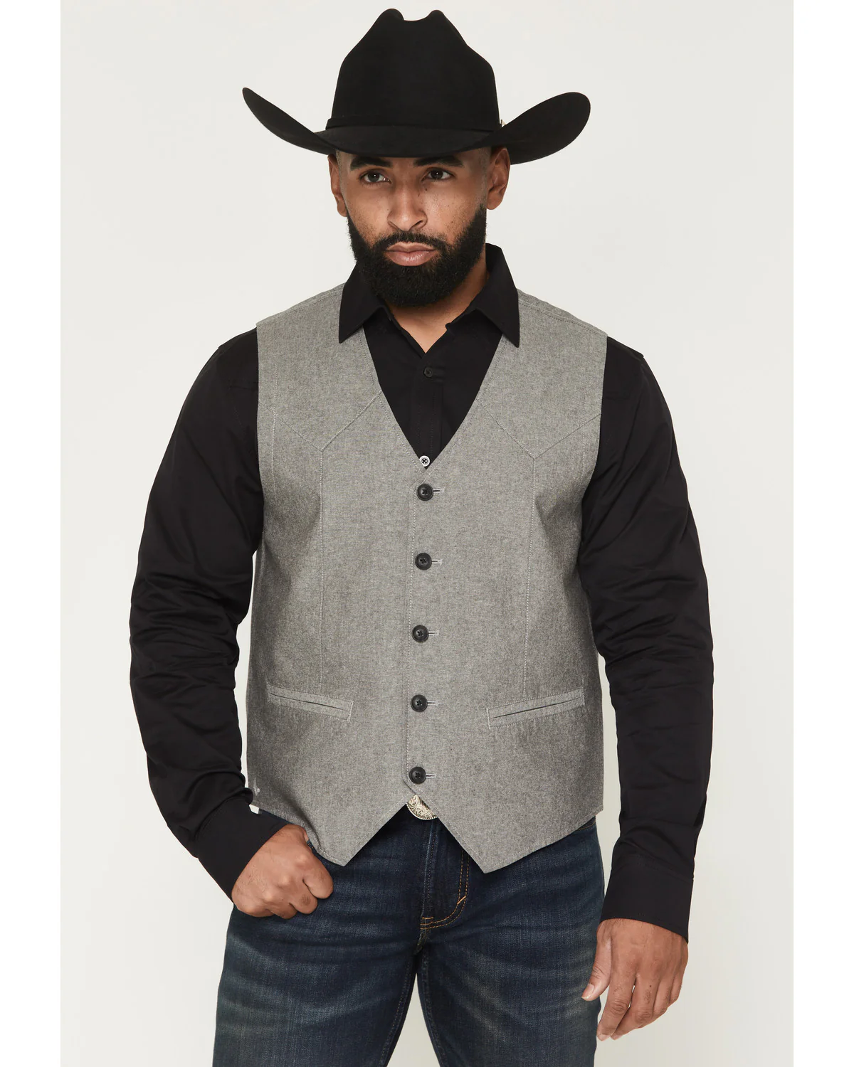 Cody James Men's Brogue Button-Down Vest