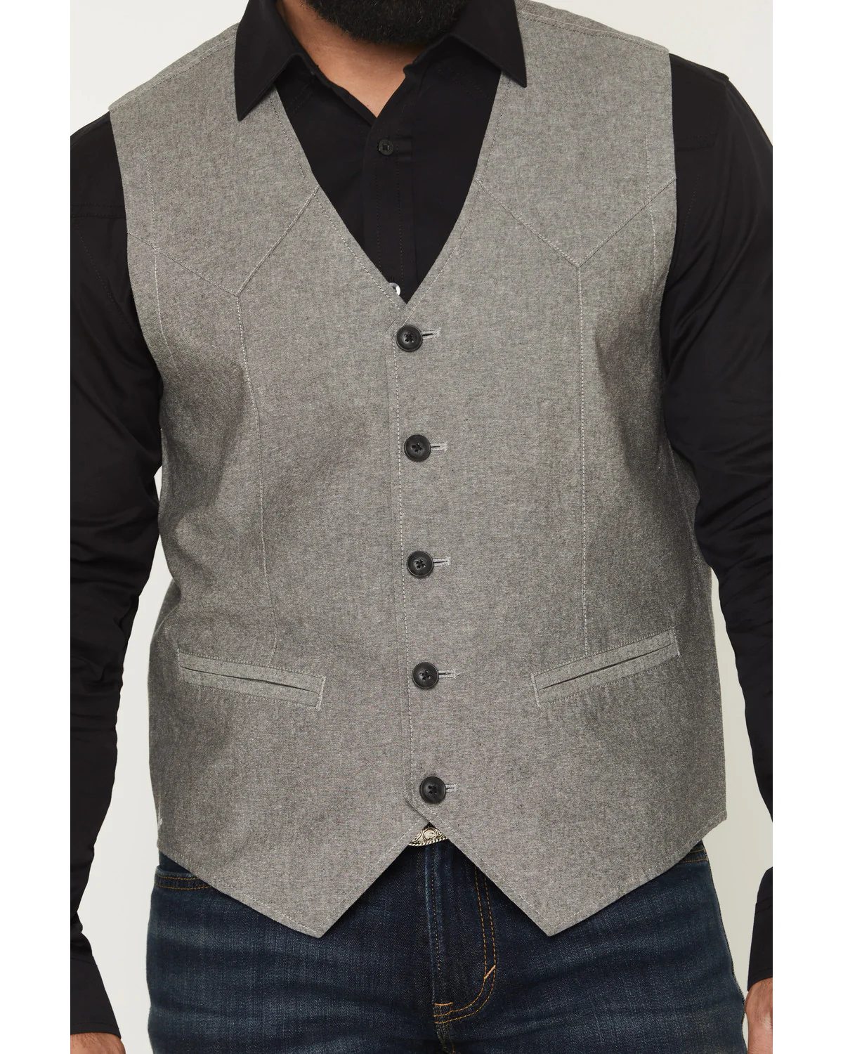 Cody James Men's Brogue Button-Down Vest - Image 3