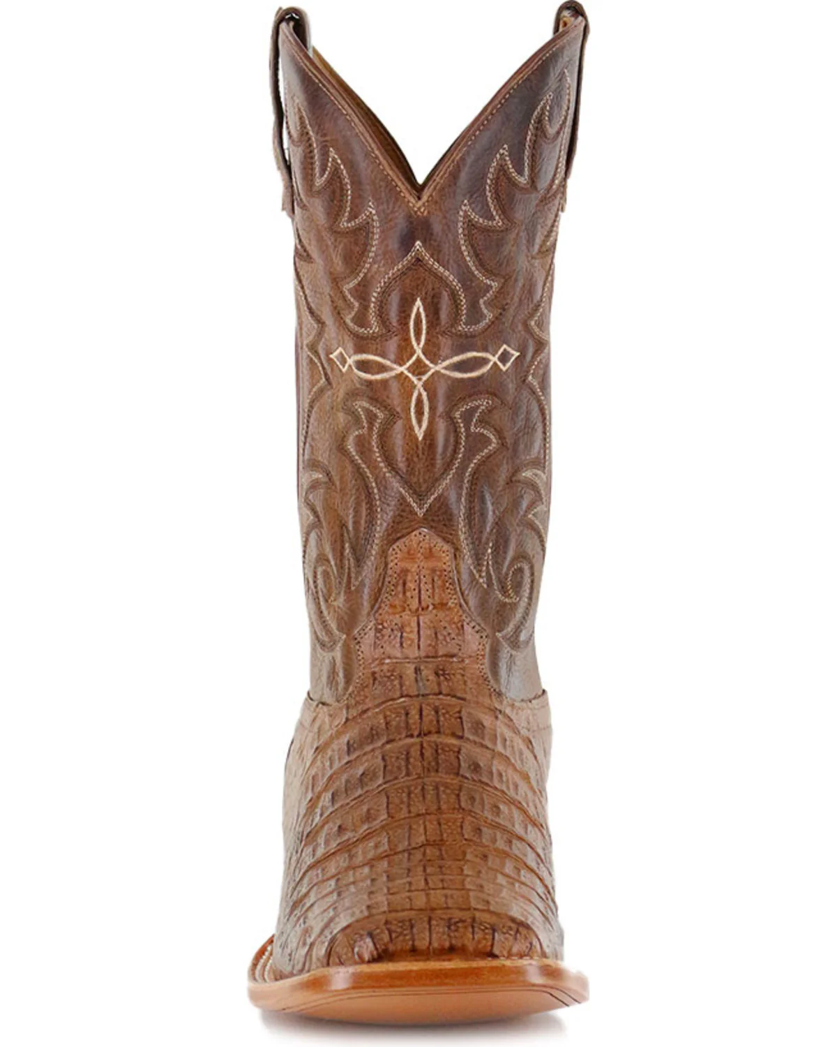 Cody James Men's Burnished Caiman Exotic Boots - Broad Square Toe - Image 5