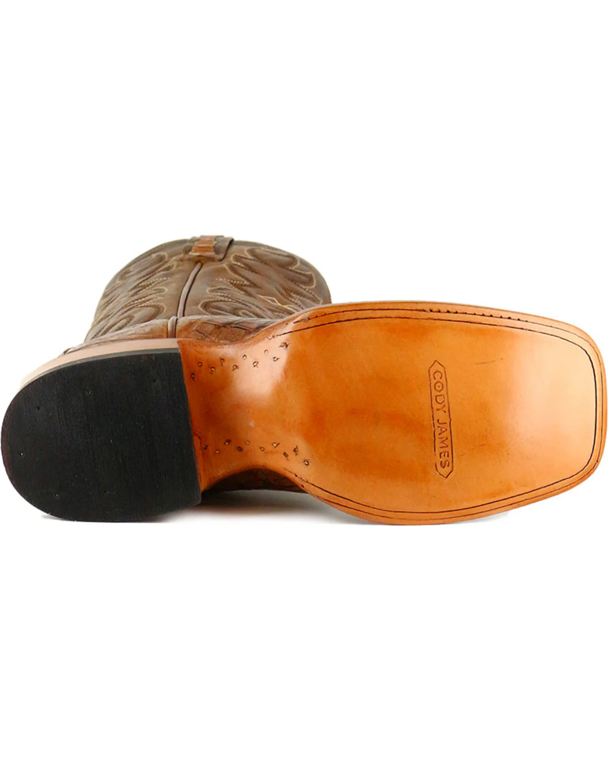 Cody James Men's Burnished Caiman Exotic Boots - Broad Square Toe - Image 6