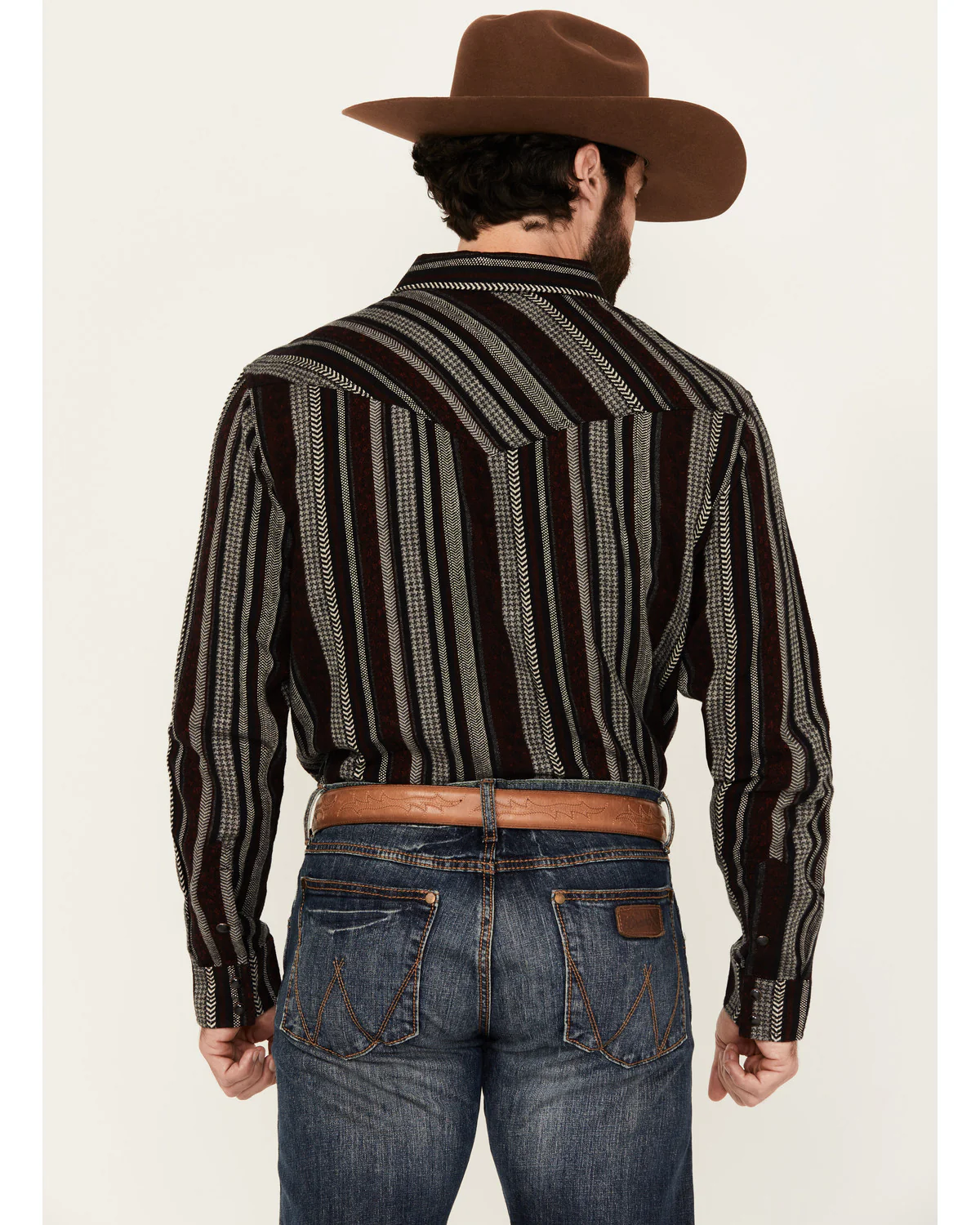 Cody James Men's Caspian Serape Striped Long Sleeve Snap Western Shirt - Image 4