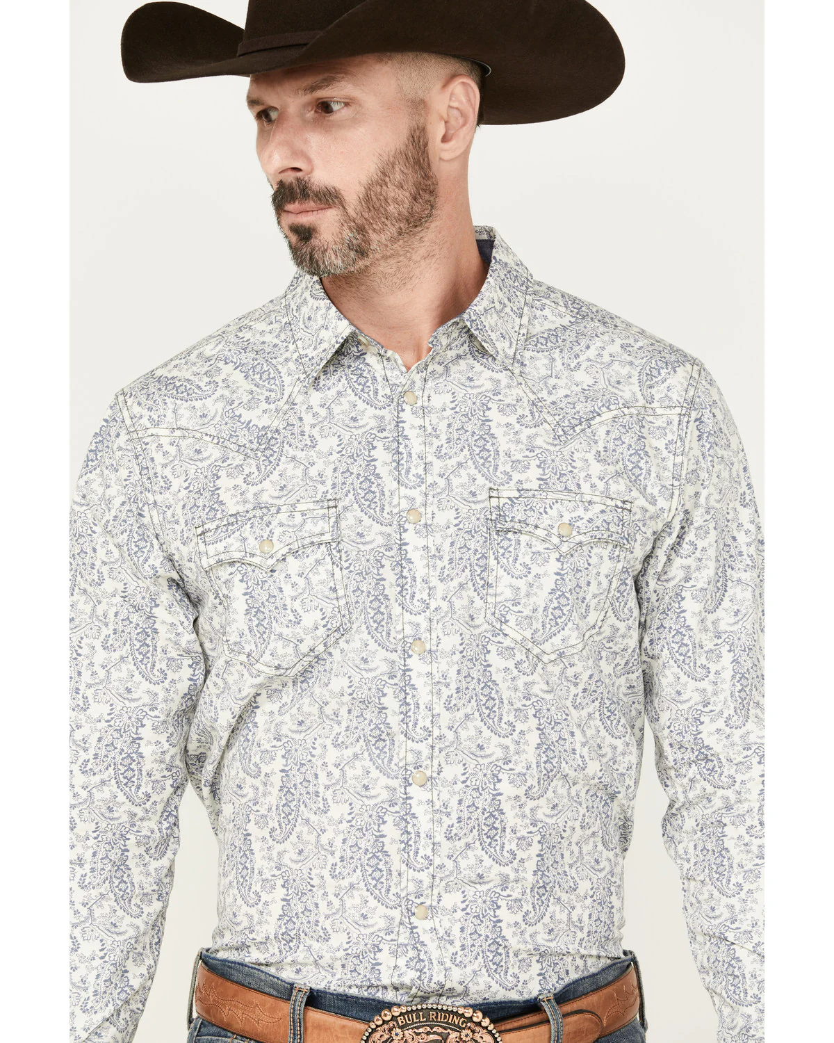 Cody James Men's Dagget Paisley Print Long Sleeve Snap Western Shirt - Image 2