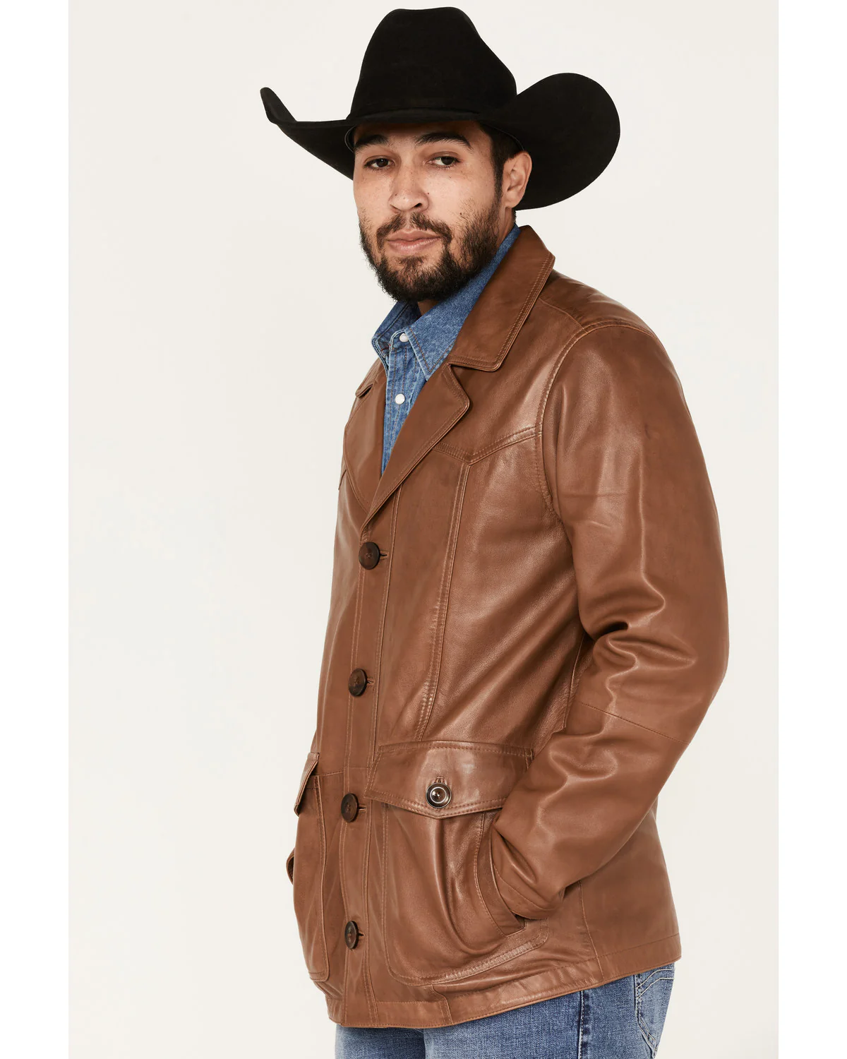 Cody James Men's Dale Leather Field Jacket - Image 2