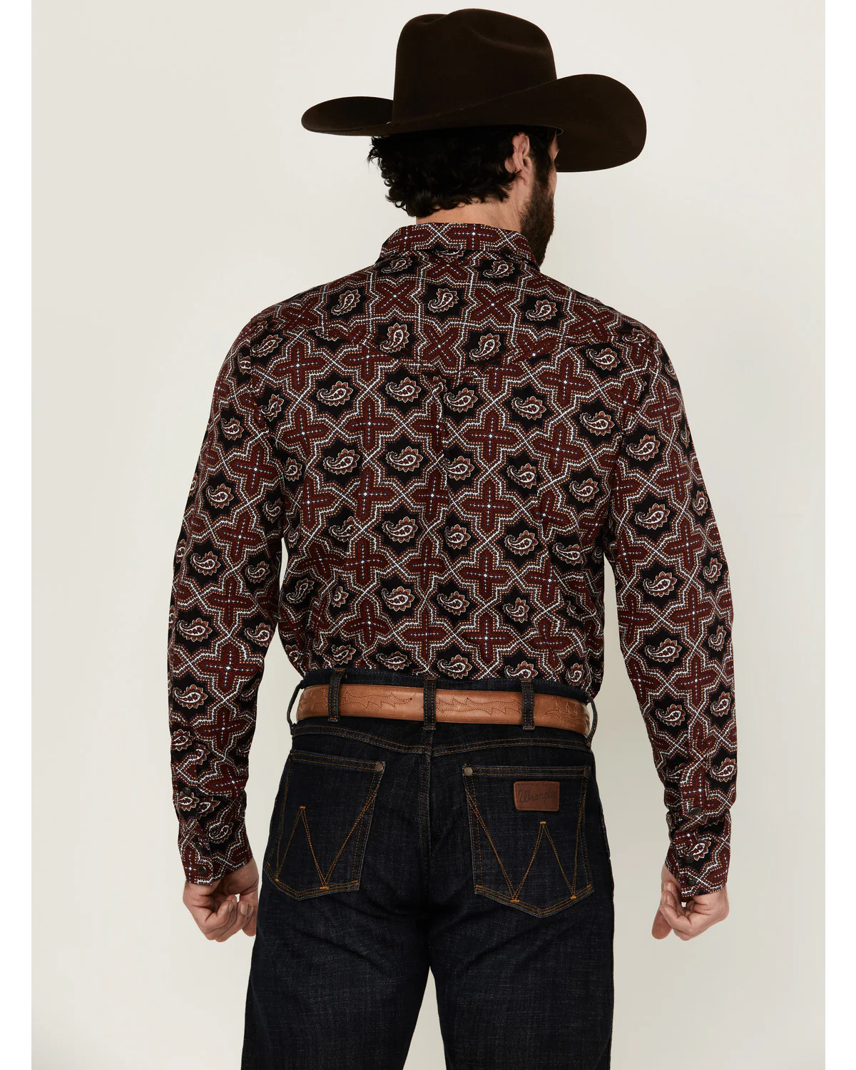 Cody James Men's Daybreak Geo Print Long Sleeve Snap Western Shirt - Tall - Image 4