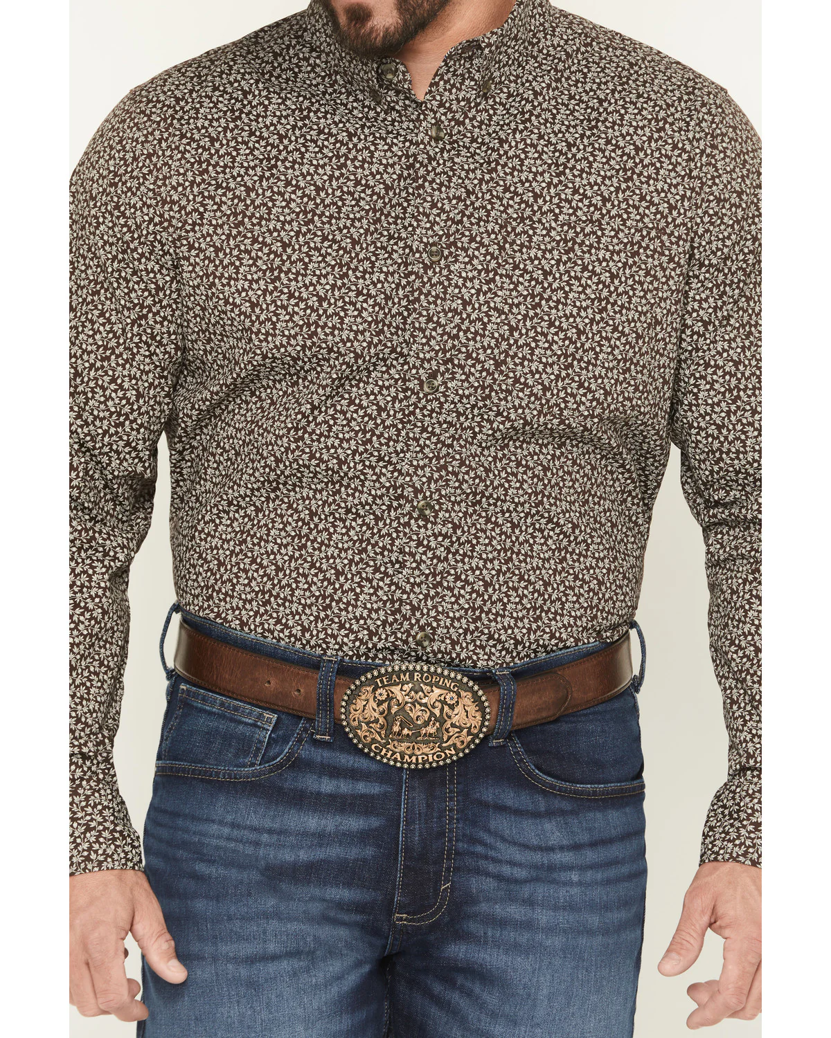 Cody James Men's Denali Ridge Micro Floral Print Long Sleeve Snap Western Shirt - Image 3