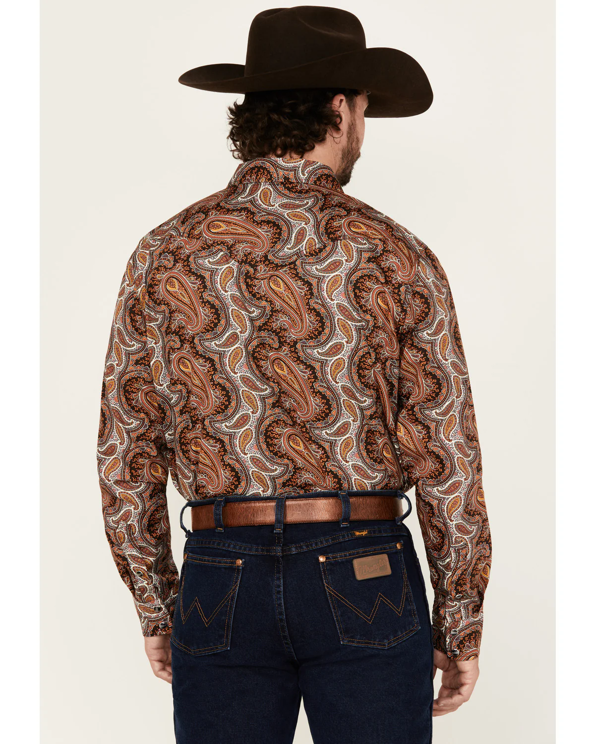 Cody James Men's Dennis Paisley Print Long Sleeve Snap Western Shirt - Image 4