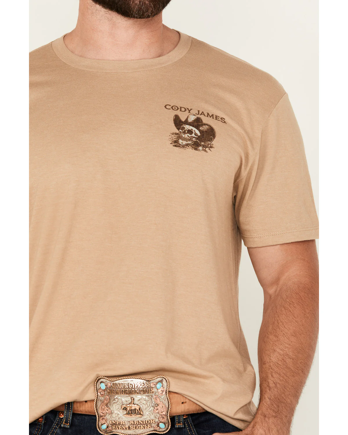 Cody James Men's Desert Skull Short Sleeve Graphic T-Shirt - Image 4
