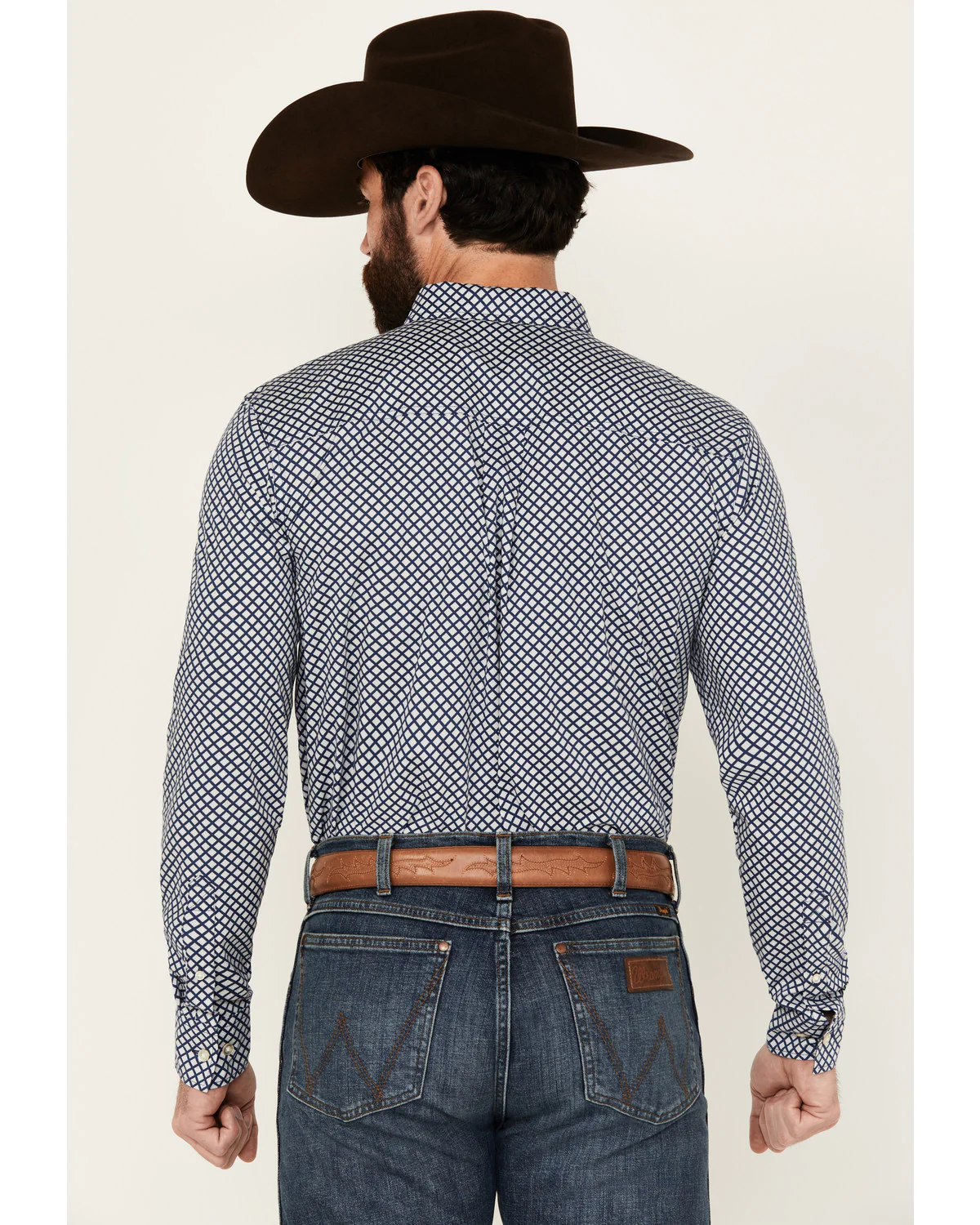 Cody James Men's Diamond Geo Print Long Sleeve Button-Down Stretch Western Shirt - Image 4