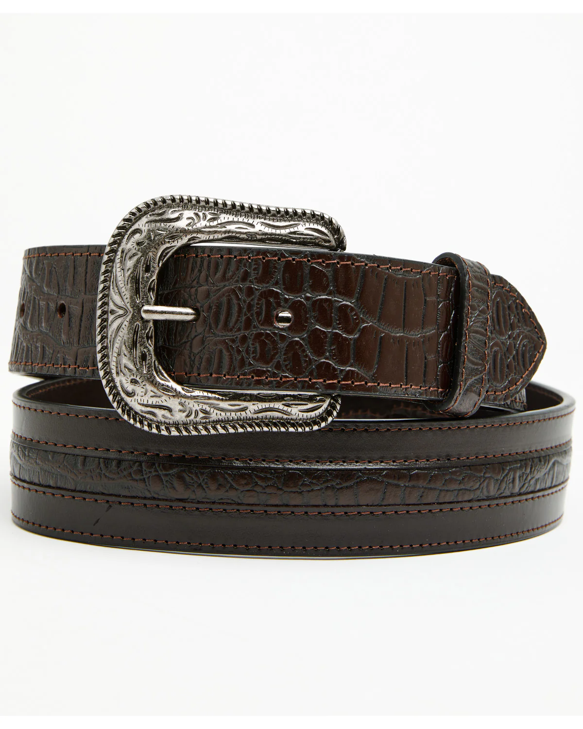 Cody James Men's Faux Alligator Inlay Billet Belt