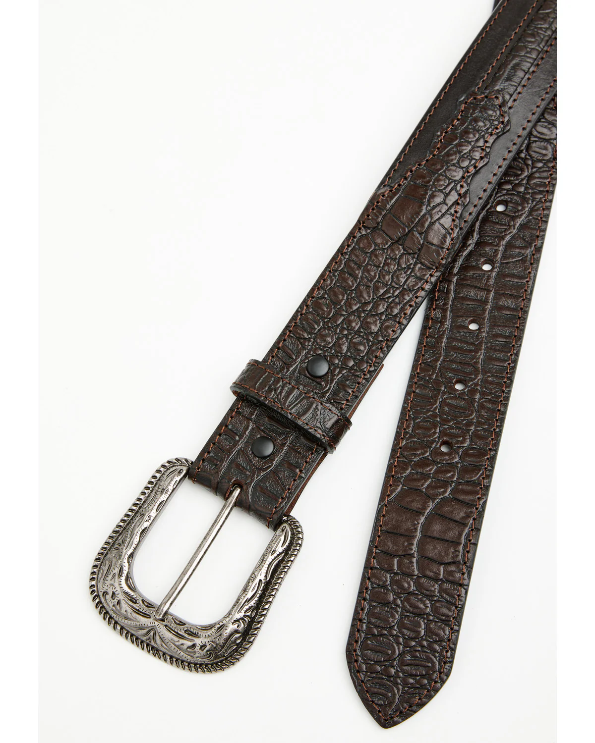 Cody James Men's Faux Alligator Inlay Billet Belt - Image 2