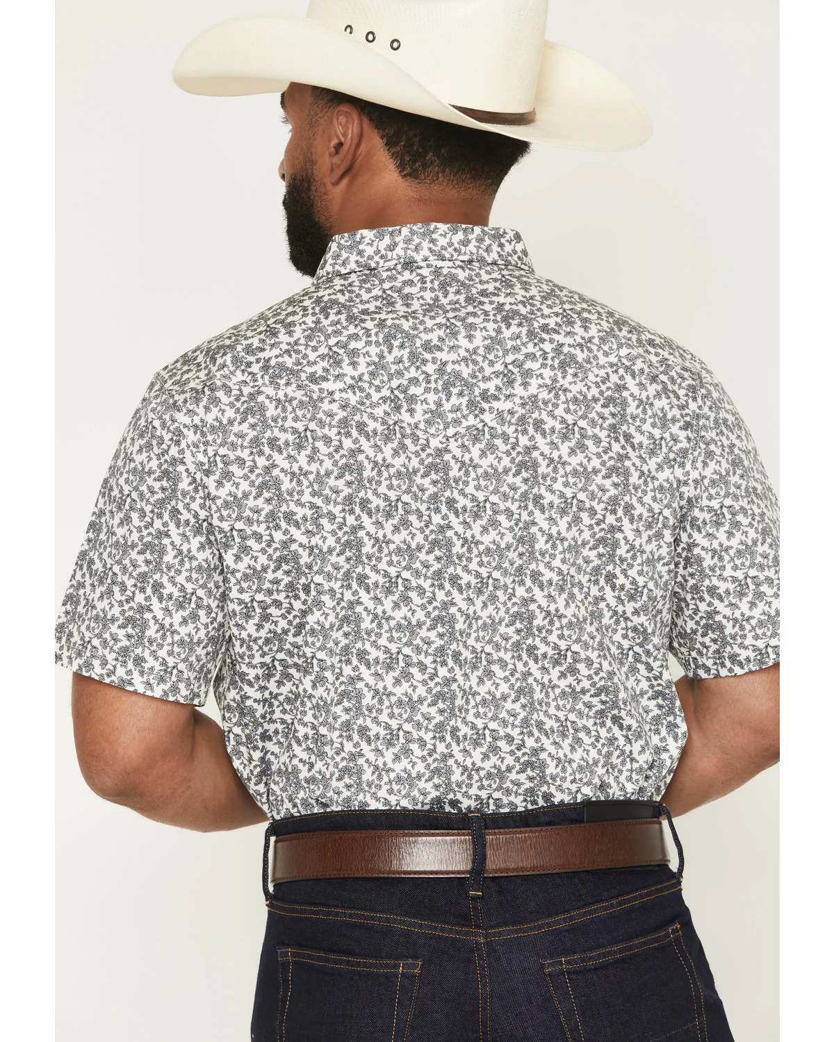 Cody James Men's Flynn Floral Print Short Sleeve Snap Western Shirt - Image 4