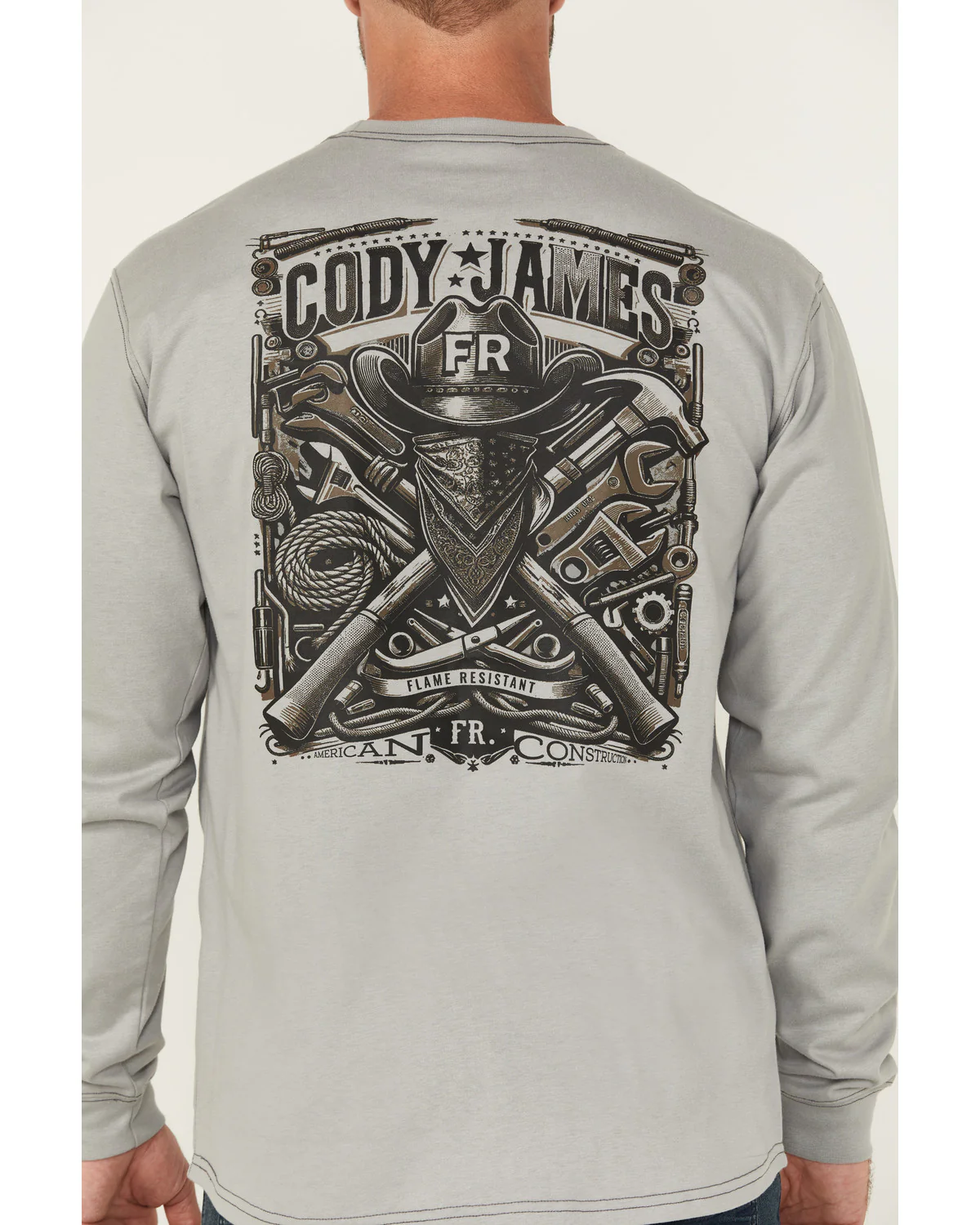 Cody James Men's FR Bandit Long Sleeve Graphic Work T-Shirt - Image 4